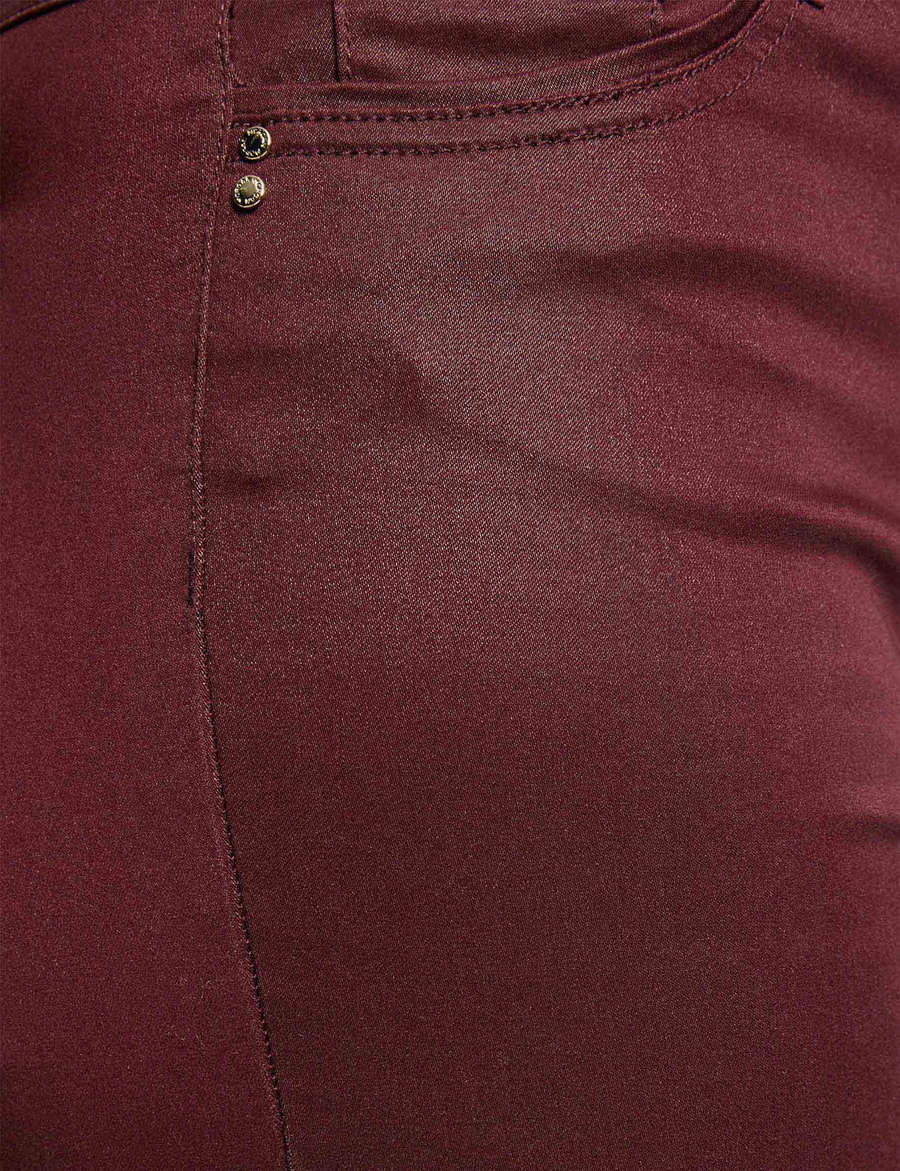slim trousers with wet effect plum women null