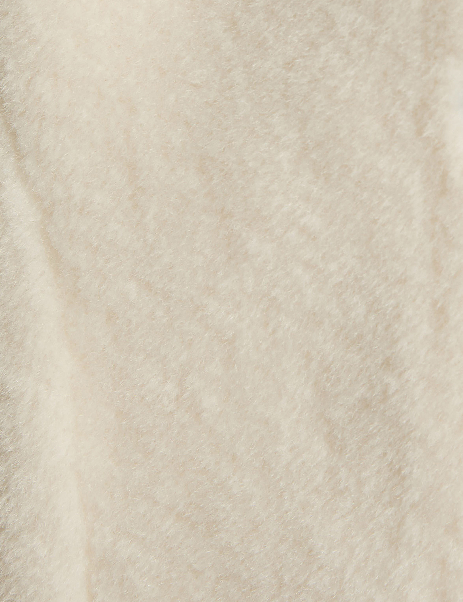 short faux fur coat ivory women null