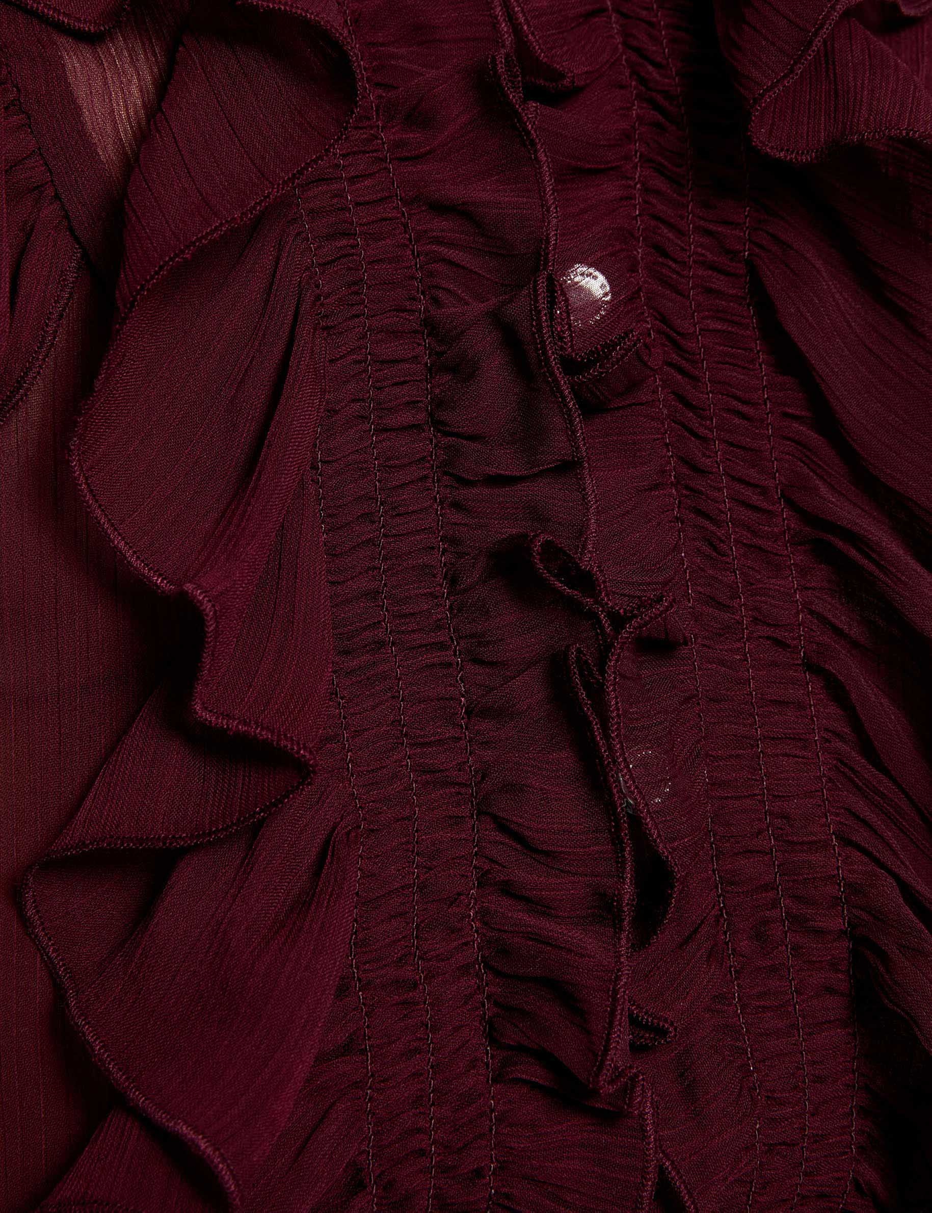 flowy v neck shirt plum women null