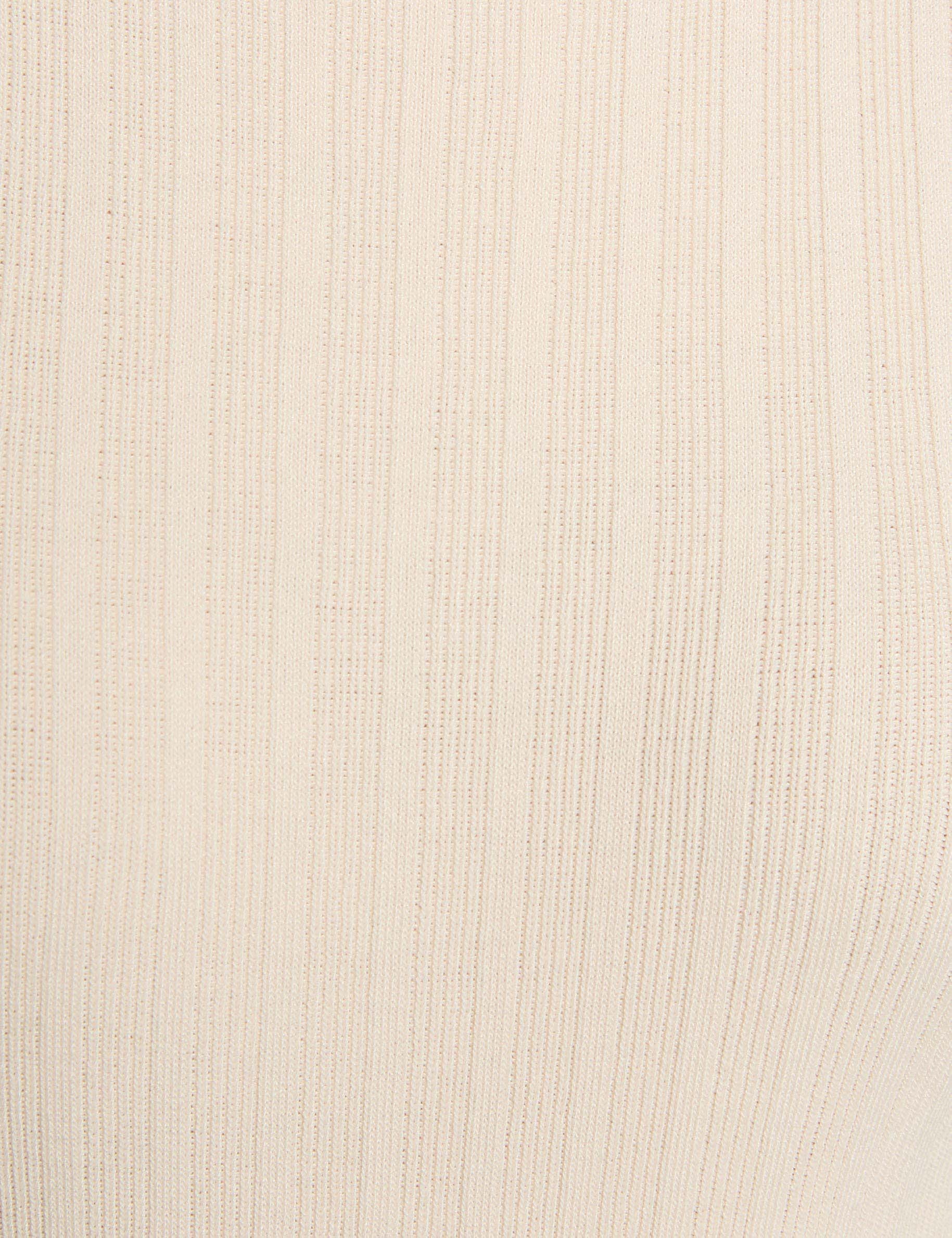 fitted sweater with high neck ivory women null