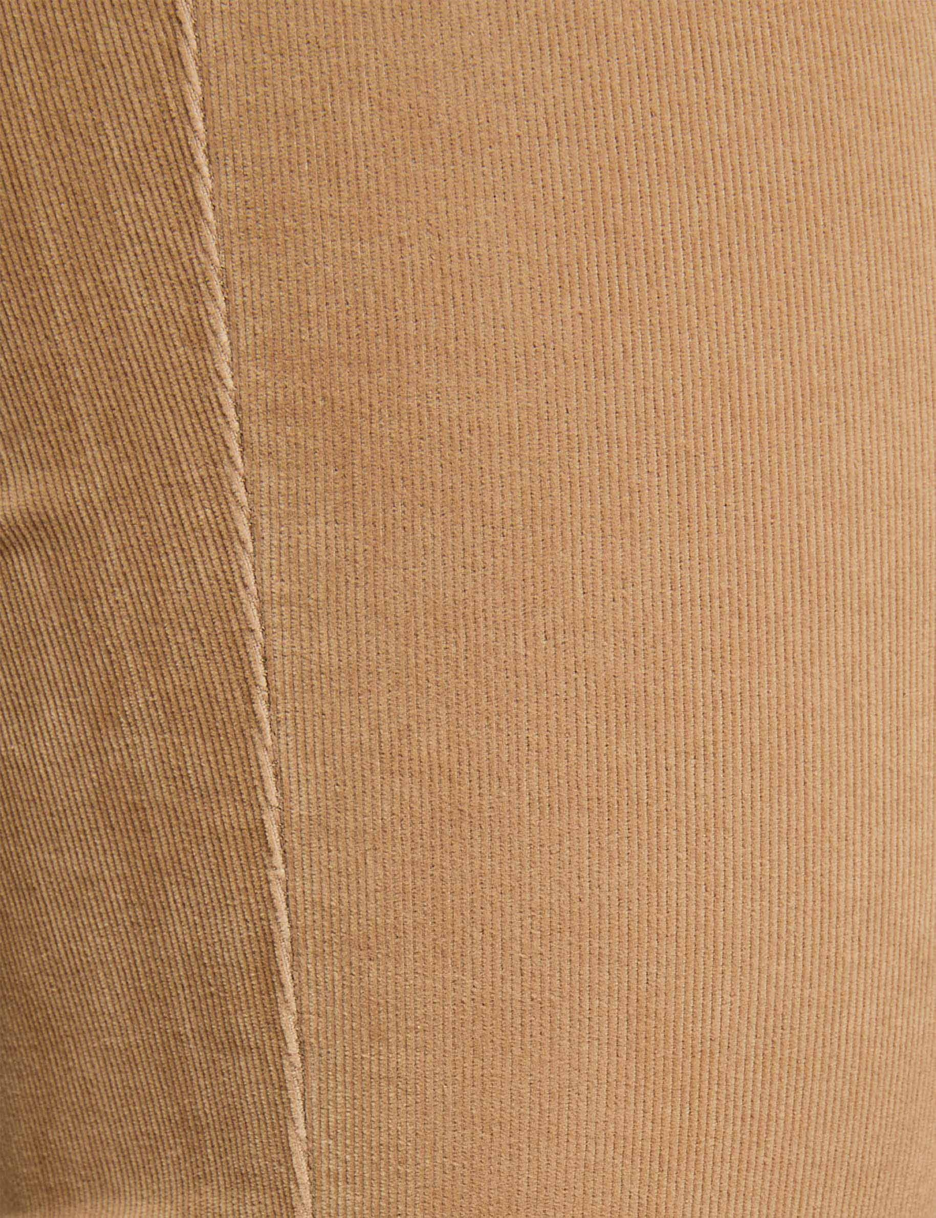 velvet fitted trousers sand women null