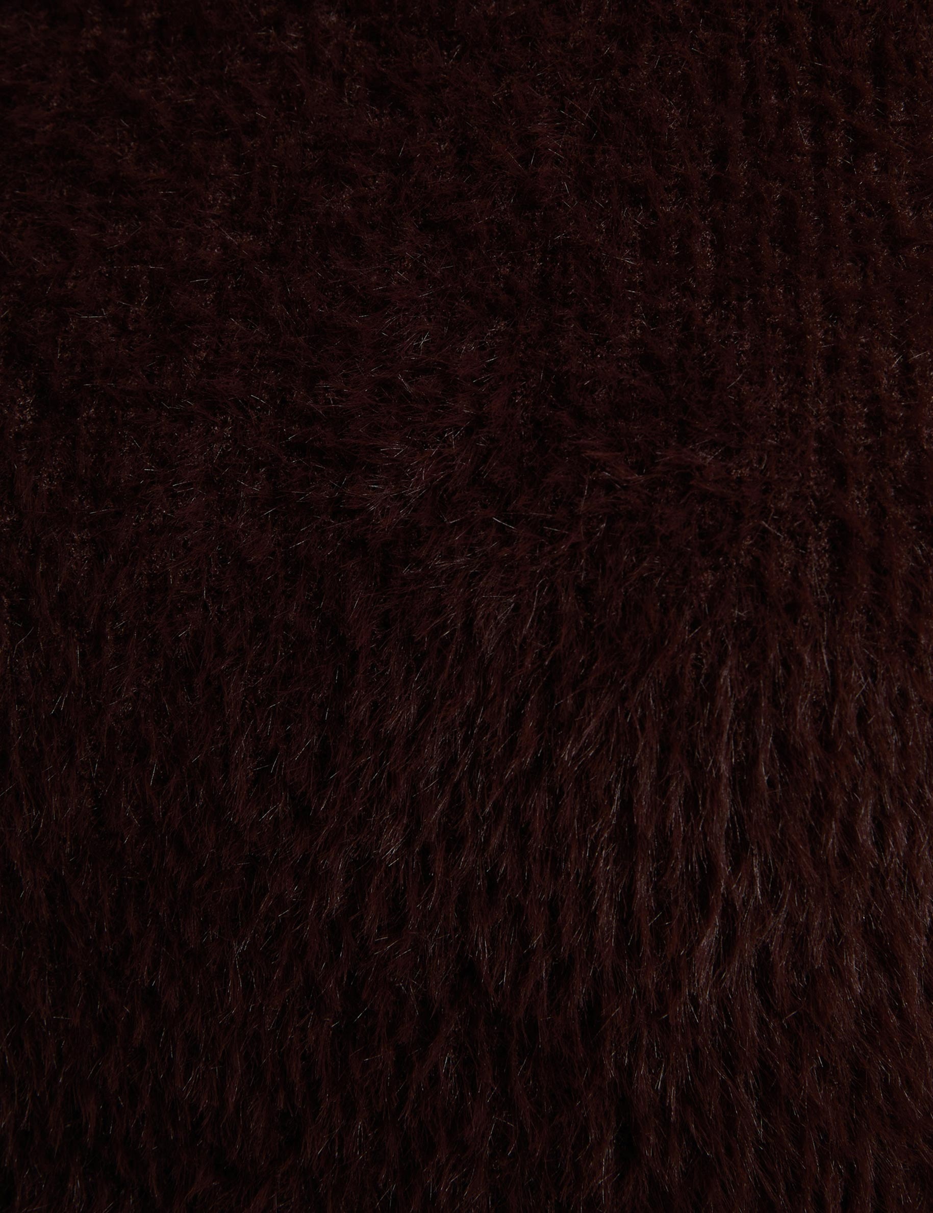 fitted cropped sweater dark brown women null