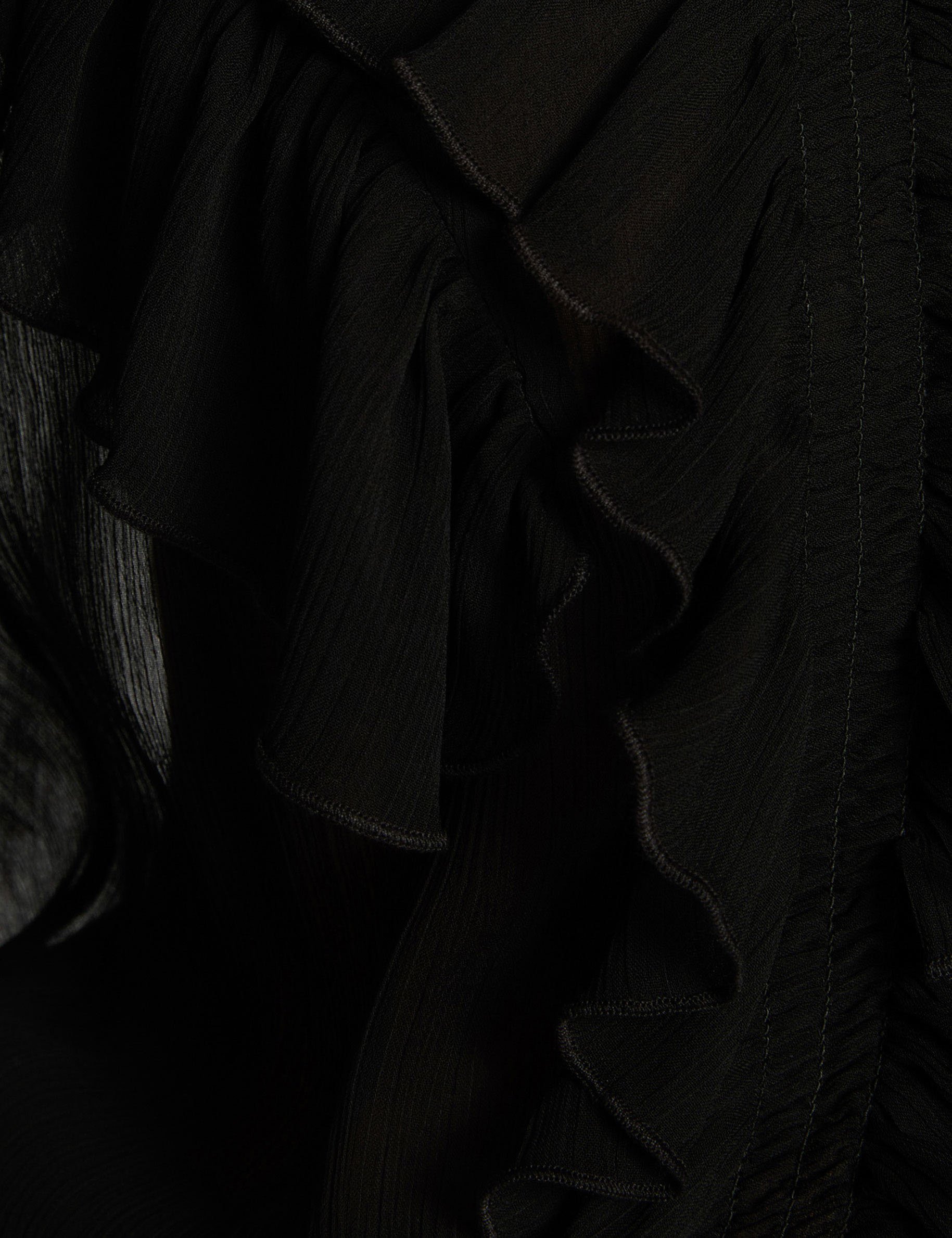 flowy v neck shirt black women null