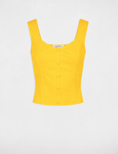 Ribbed vest top ochre ladies'