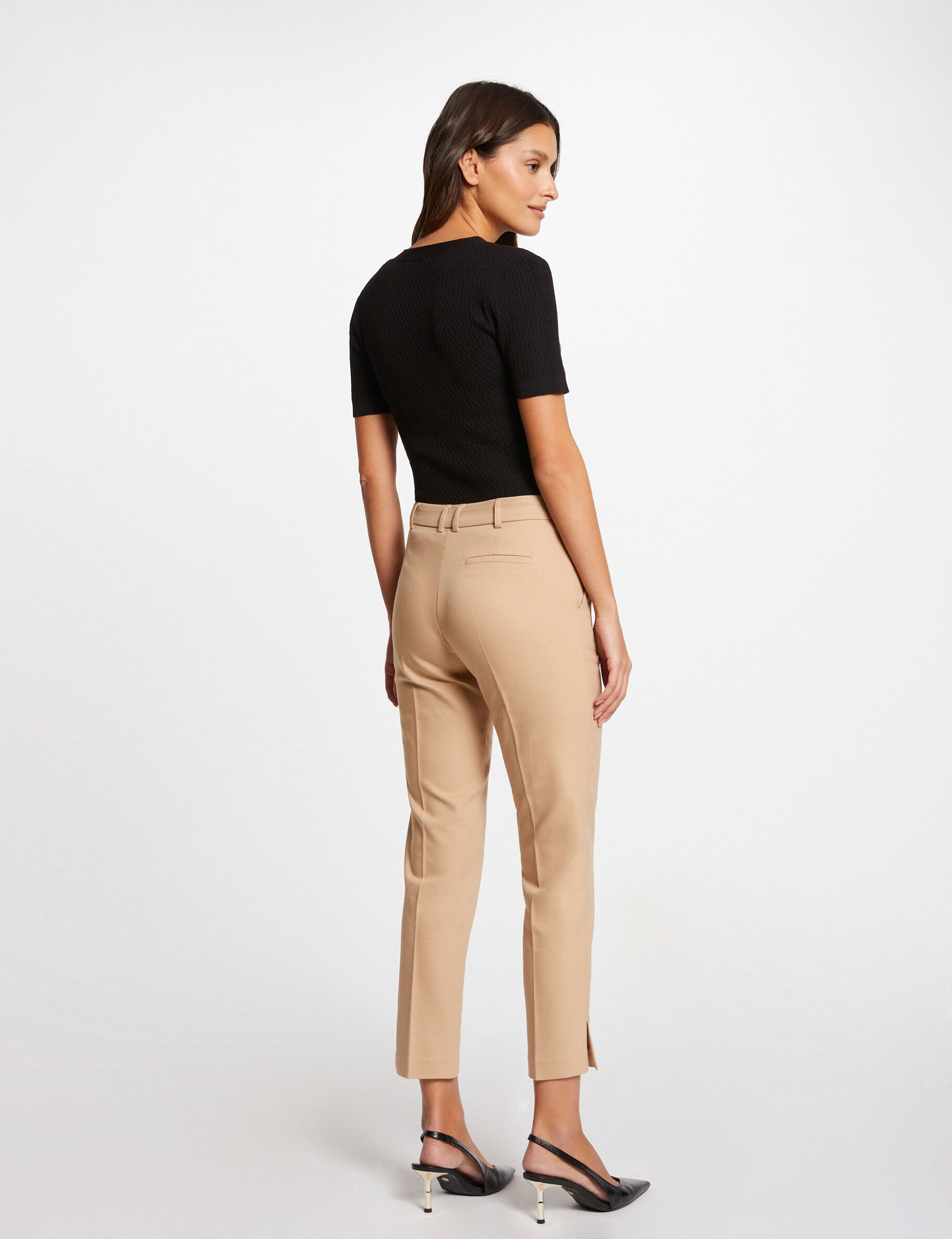 Buy Alexander McQueen Cropped Cigarette Trousers - Black At 70% Off |  Editorialist