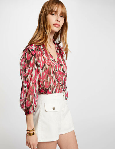 3/4-length sleeved blouse multico ladies'