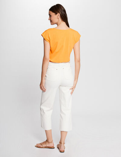 T-shirt manches courtes orange femme