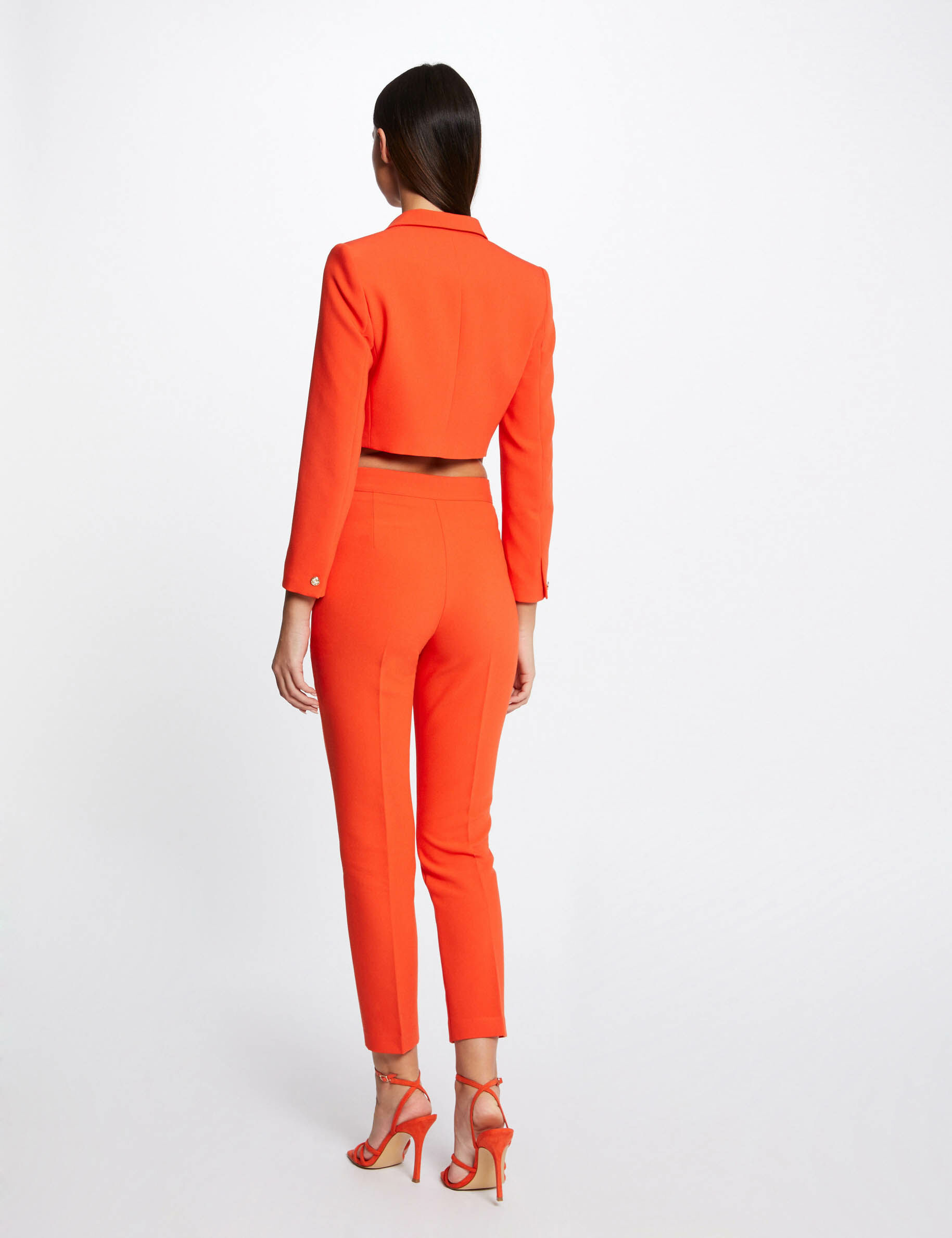 Ladies' Orange Flared Trousers / Chic Wide-Leg Pants / Sophisticated  Bell-Bottom Slacks