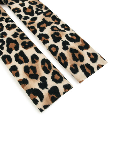 Scarf with leopard print beige ladies'