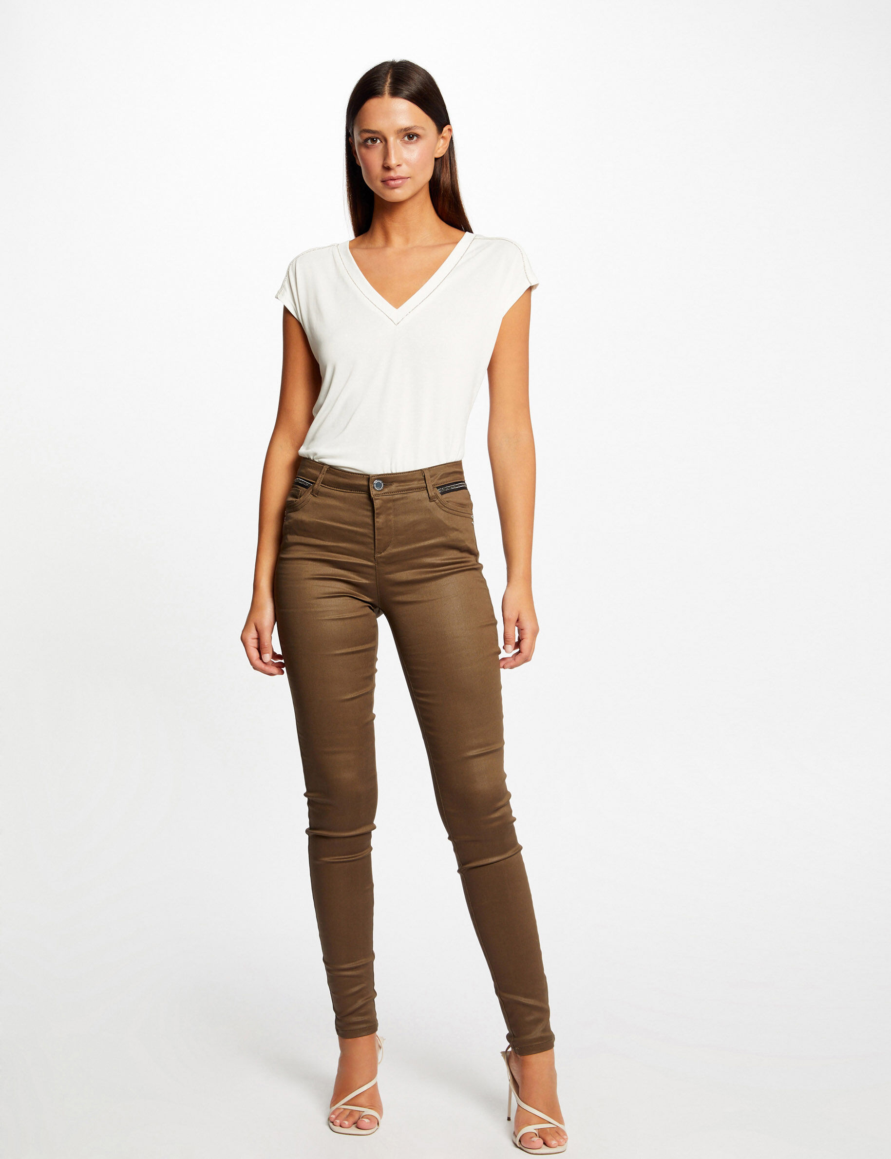 Slim leg trousers Brown for Ladies Morgan