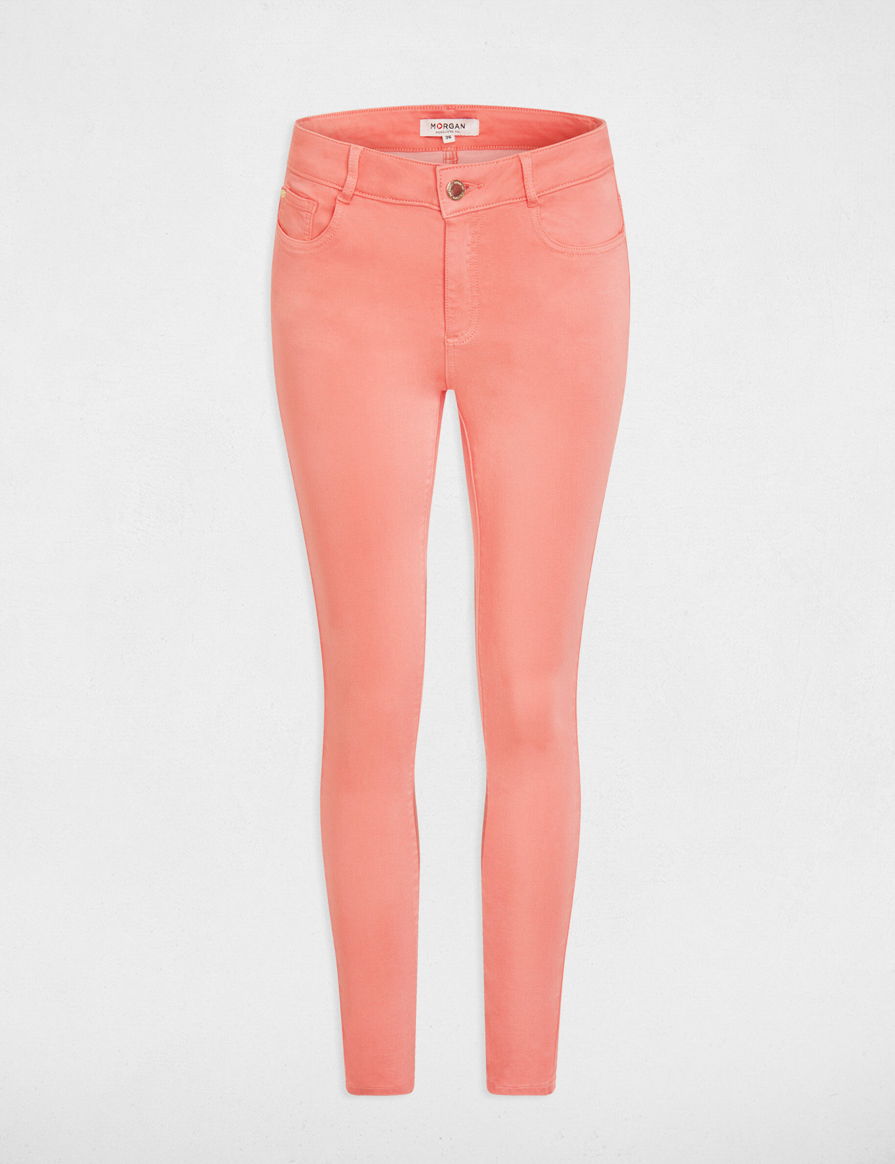 Peach cotton casual wear plain pant - G3-WFP57 | G3fashion.com