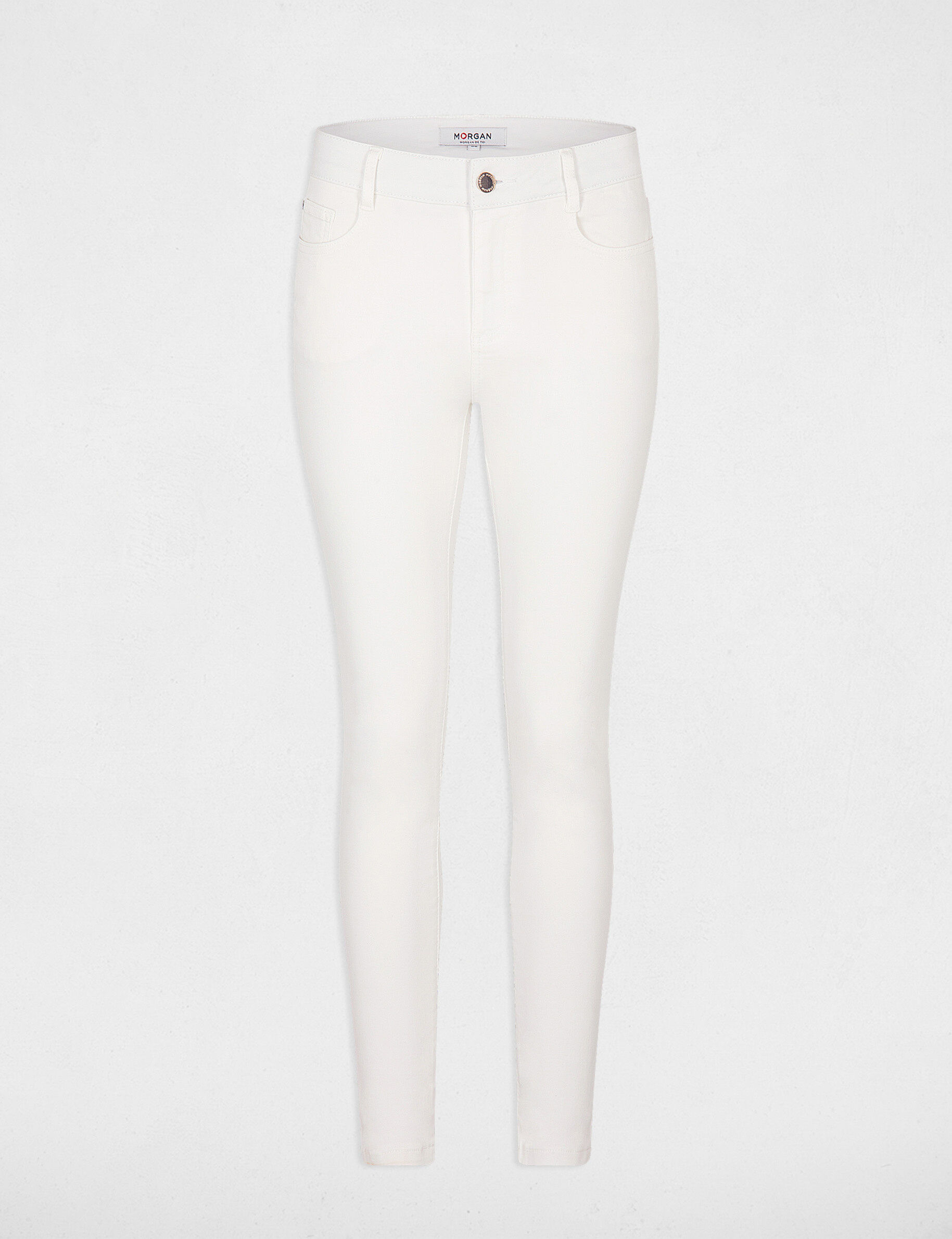 Classic Mens White Denim Skinny Jeans Slim Pockets Cargo Pants Overalls  Trousers | eBay