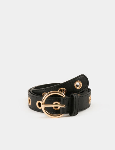 Belt with eyelets gold ladies'