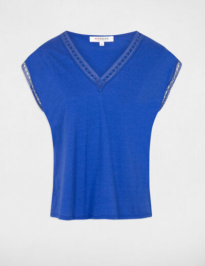 Short-sleeved t-shirt electric blue ladies'