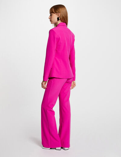 Bootcut trousers with darts dark pink ladies'