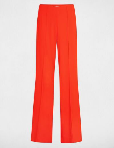 Loose wide leg trousers dark orange ladies'
