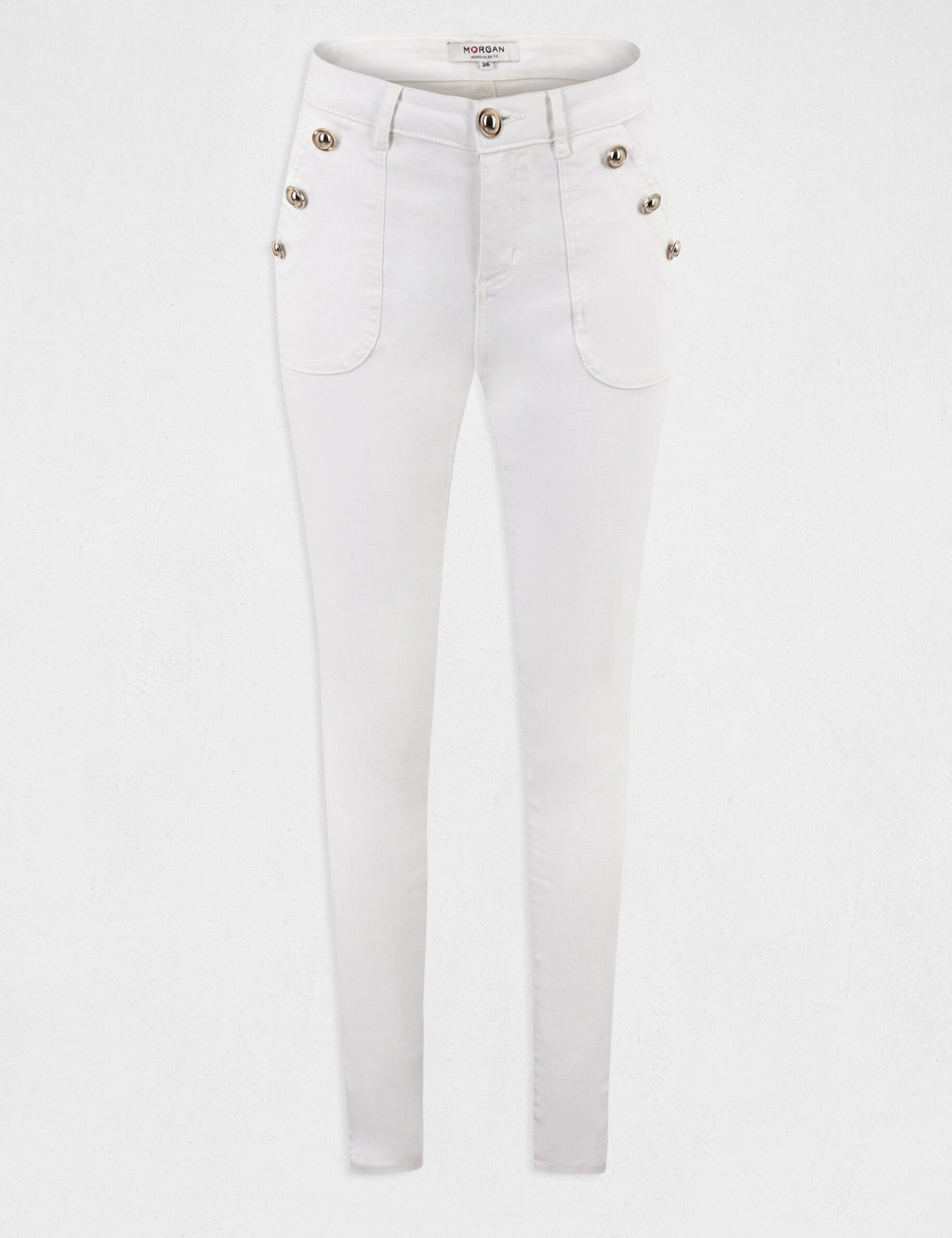 Stone Button Up Faux Leather Skinny Trousers  PrettyLittleThing