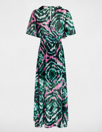 Printed loose maxi dress multicolored ladies'