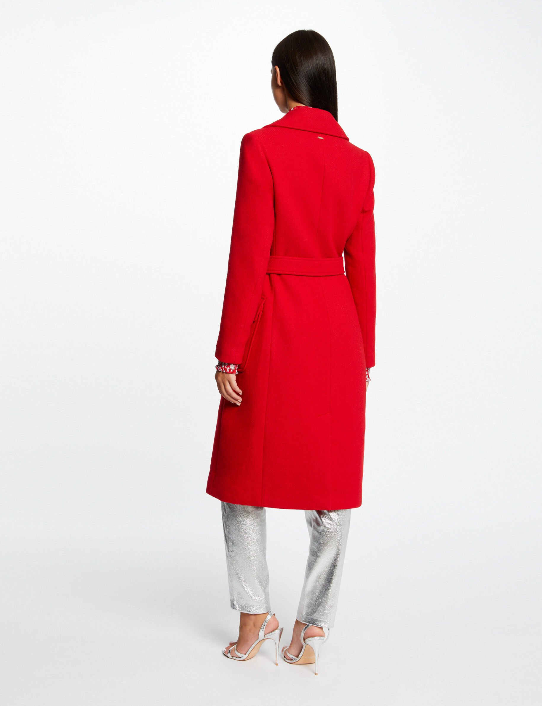 Manteau cintré clearance rouge