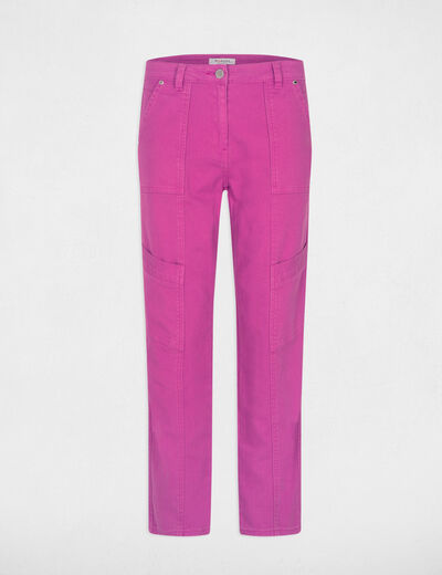 Acid wash fitted jeans dark pink ladies'