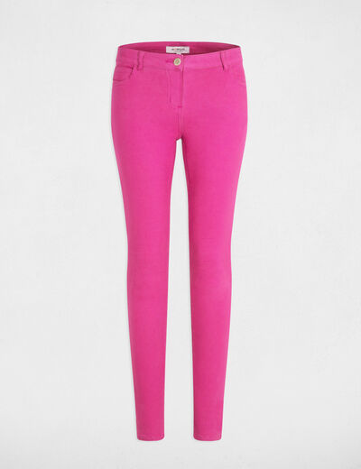 Low-waisted skinny jeans dark pink ladies'