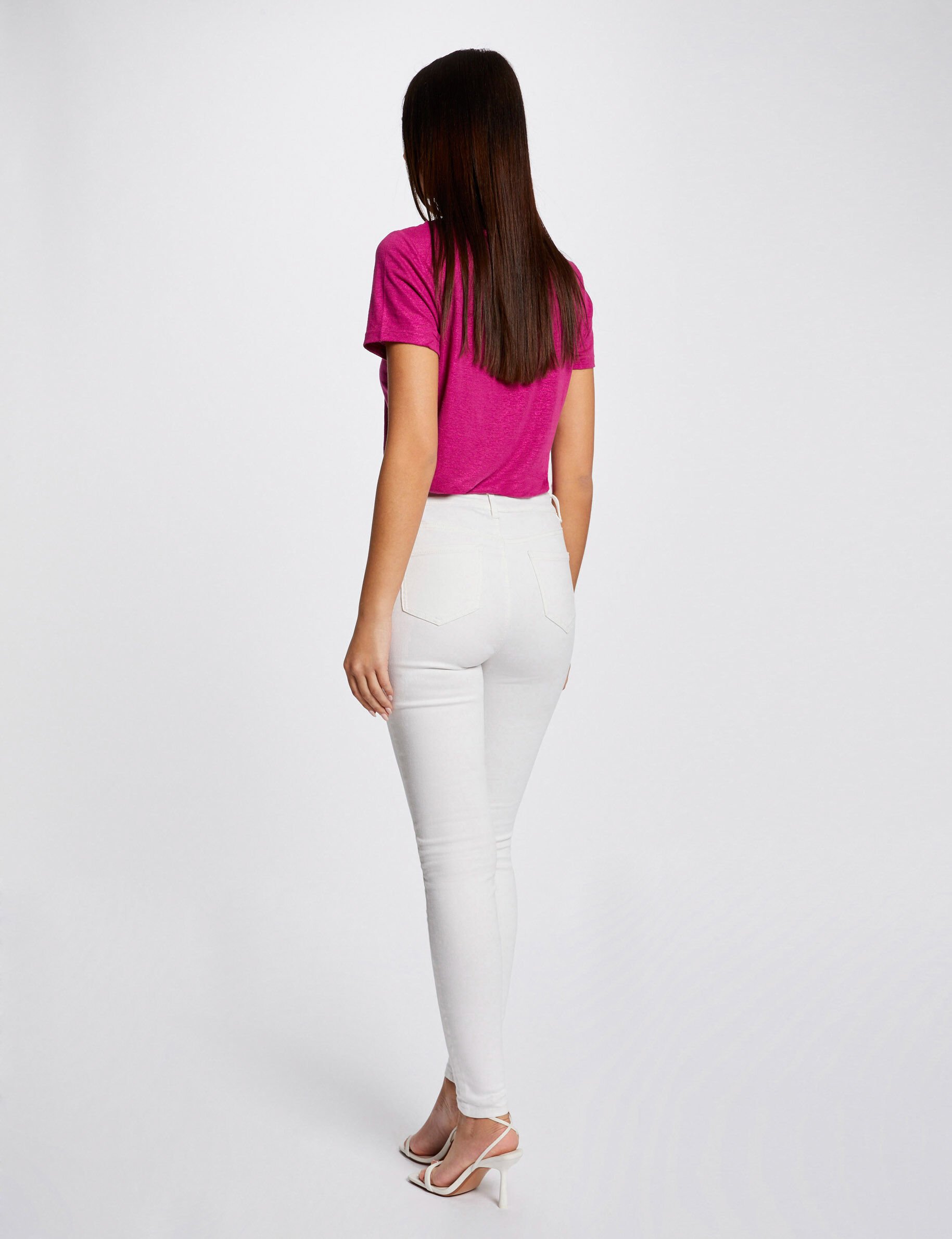 Slim Trousers in the color white for Women on sale  FASHIOLAin