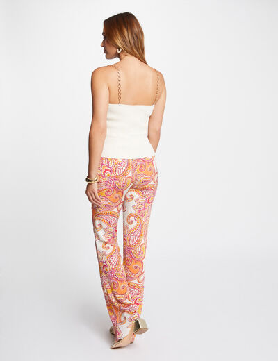 Printed bootcut trousers multicolored ladies'