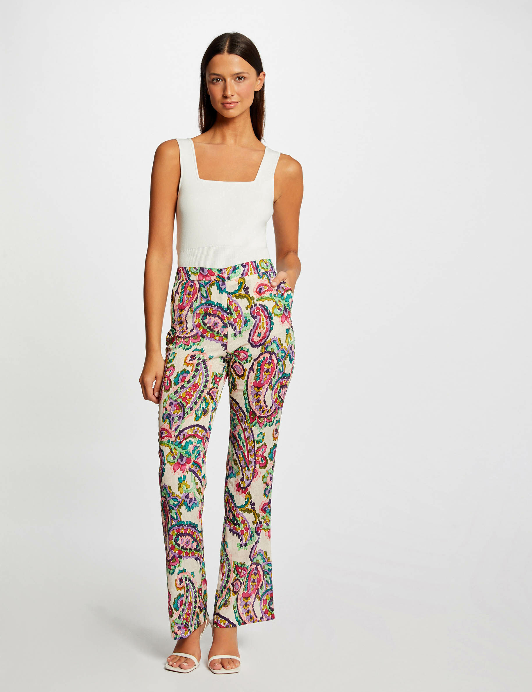 ASOS DESIGN cropped wide leg trousers with flowing hem | ASOS