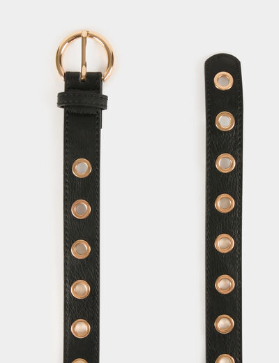 Belt with eyelets gold ladies'