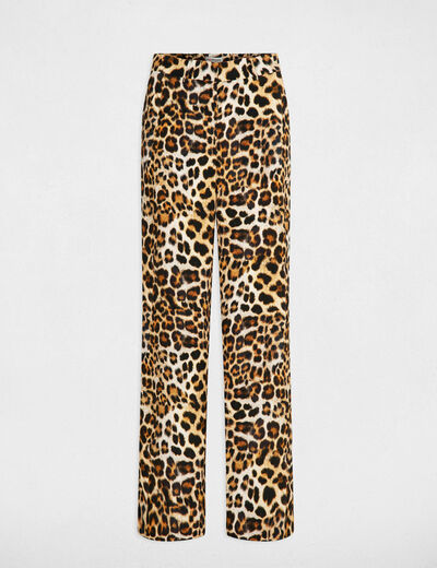 Printed loose fitted trousers multico ladies'