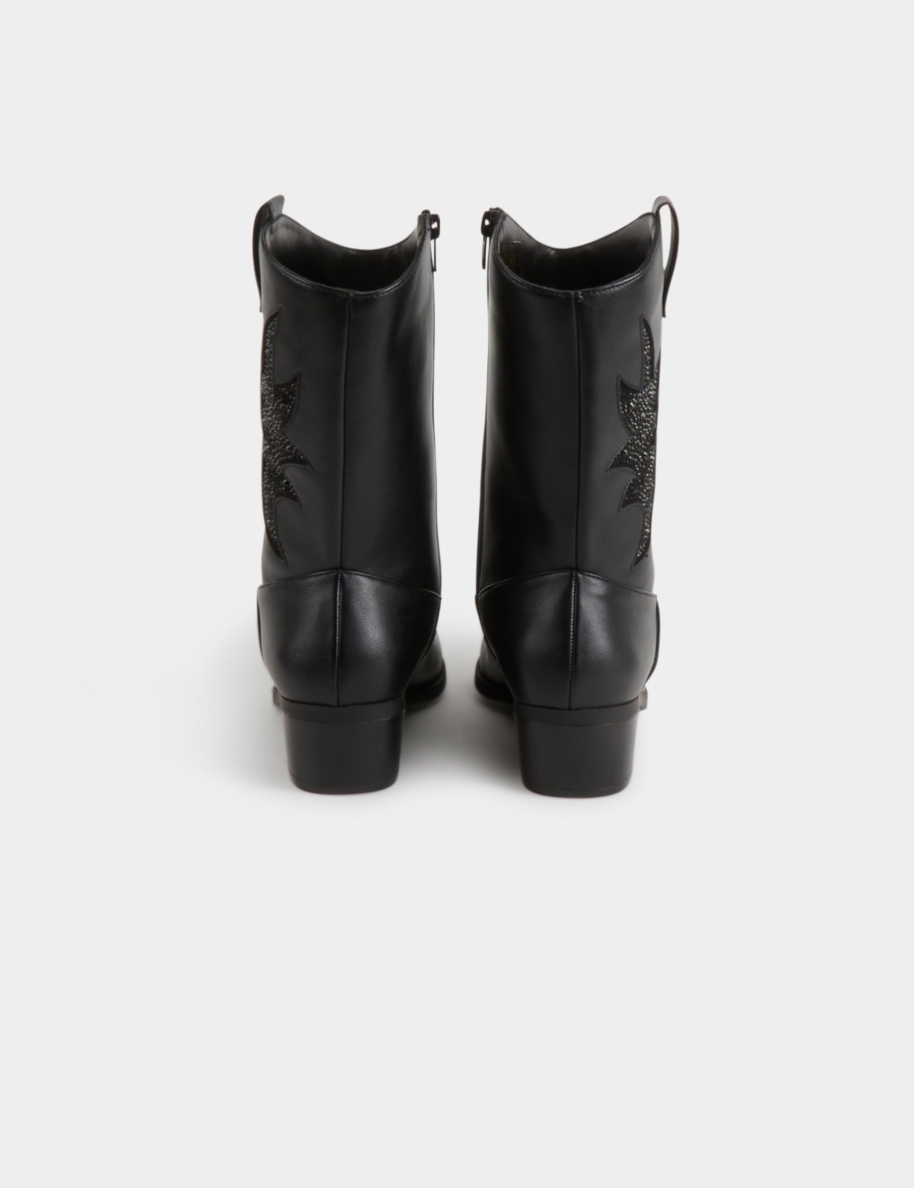 Western style boots black women