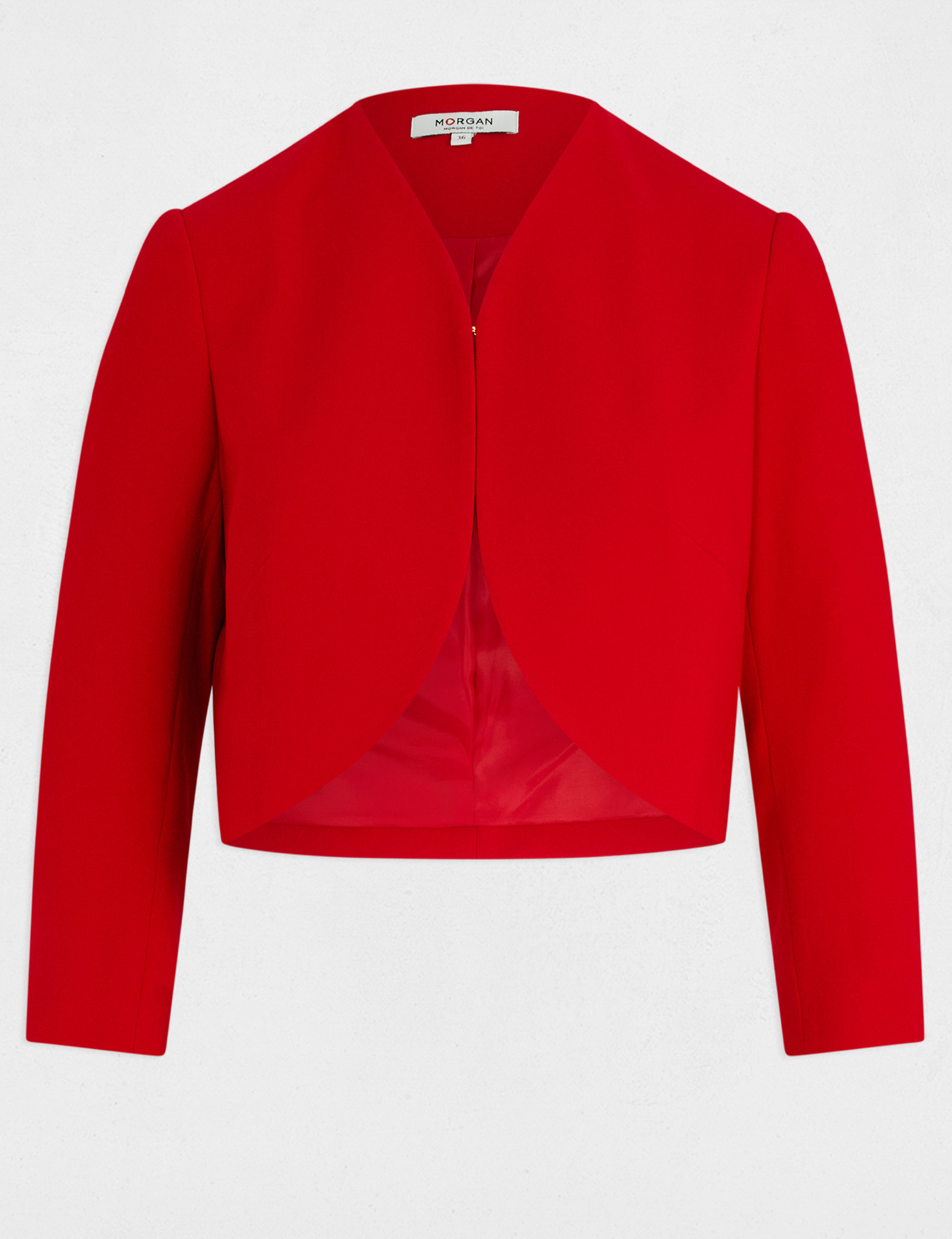 Straight jacket with 3/4-length sleeves red women