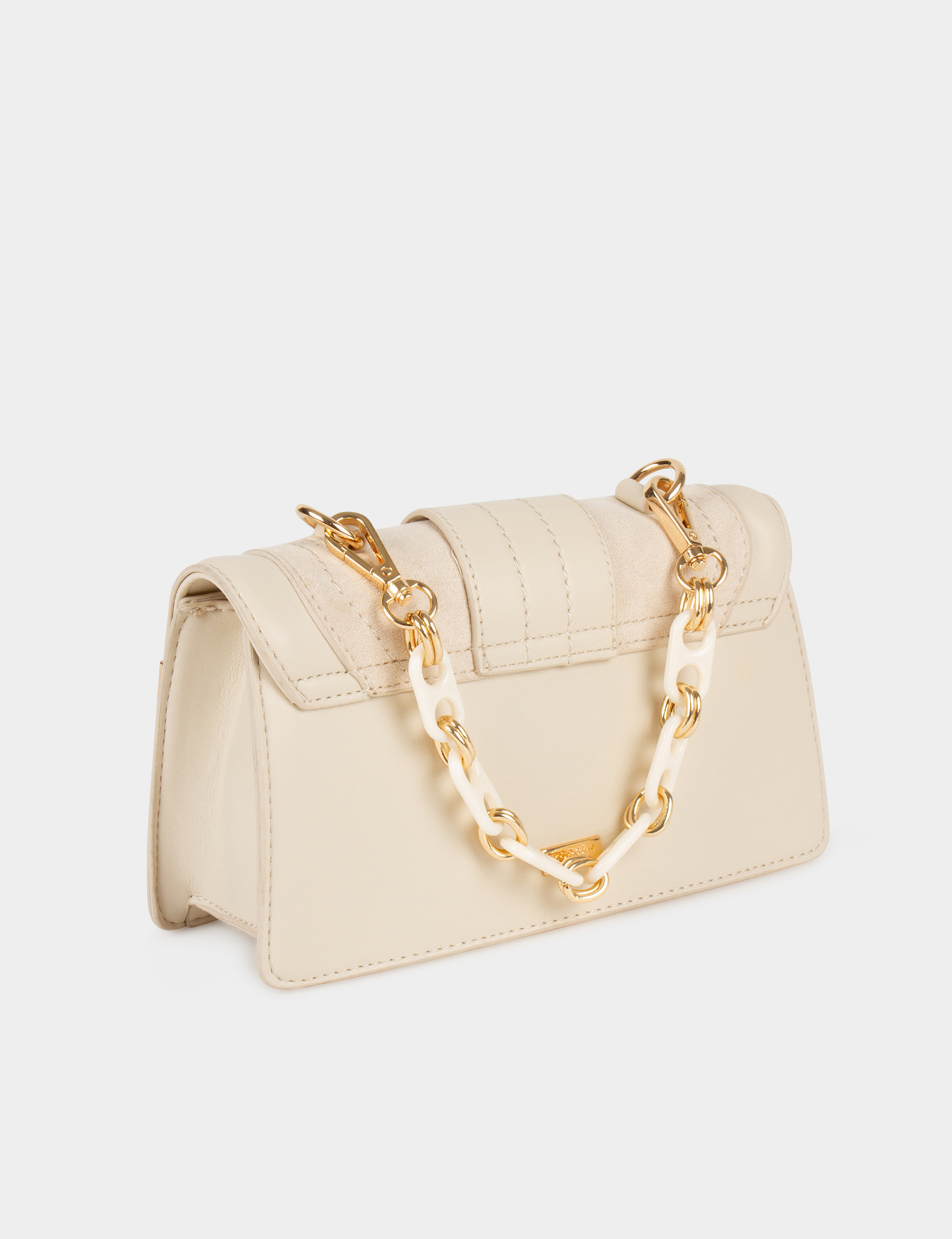 Handbag with chain handle ivory ladies'