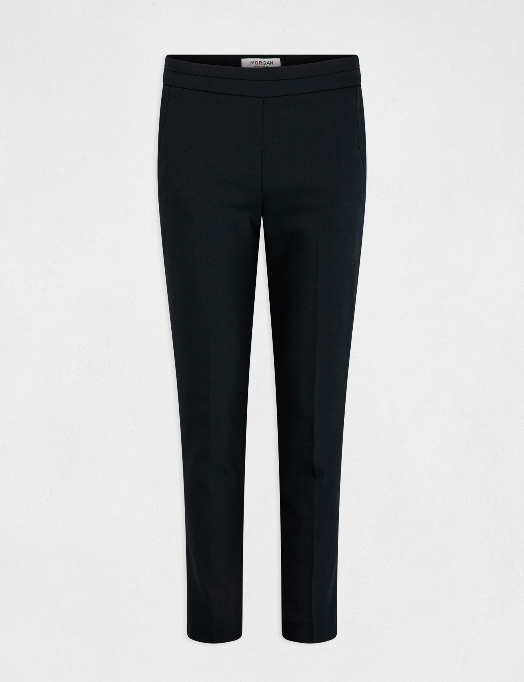 Cropped cigarette trousers navy blue women