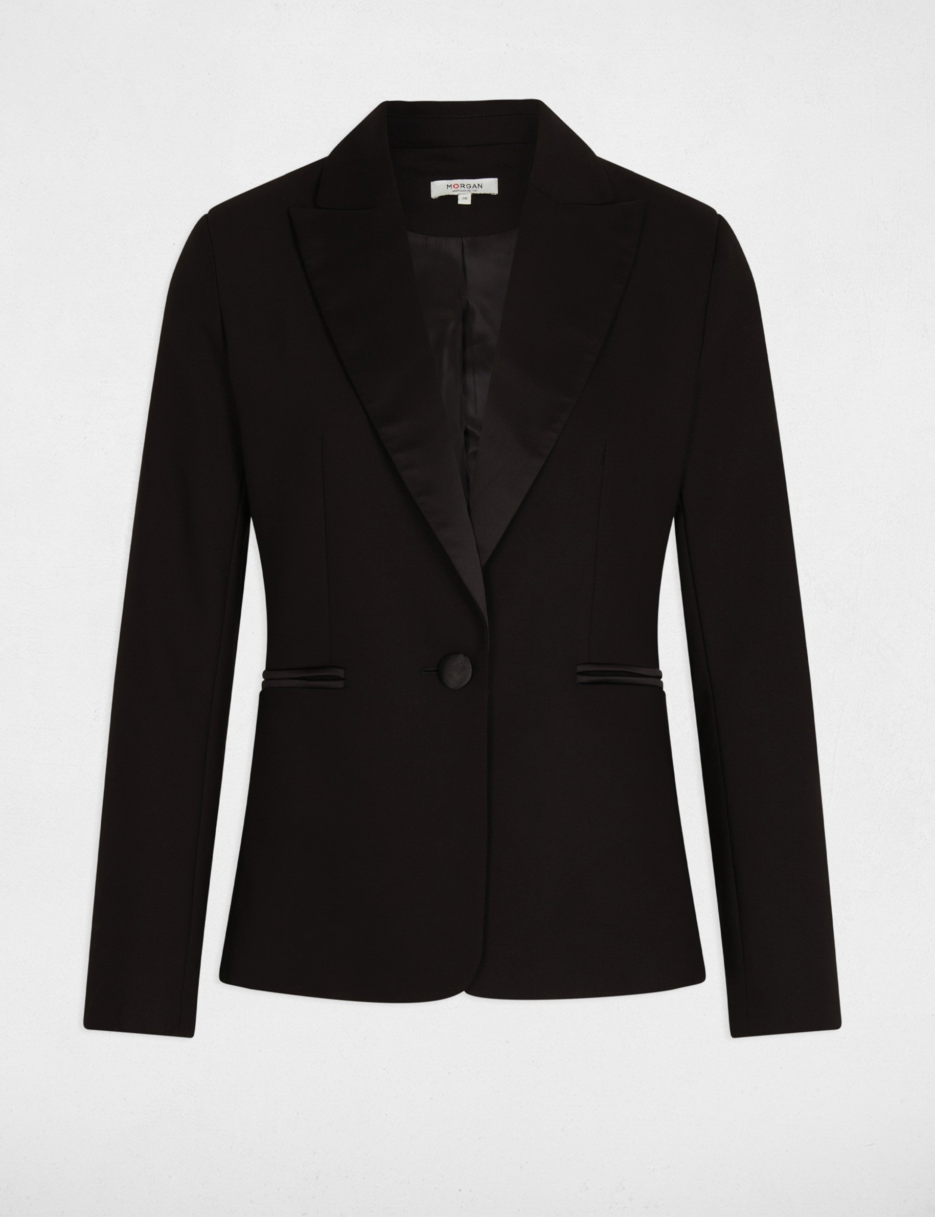 Buttoned blazer black women