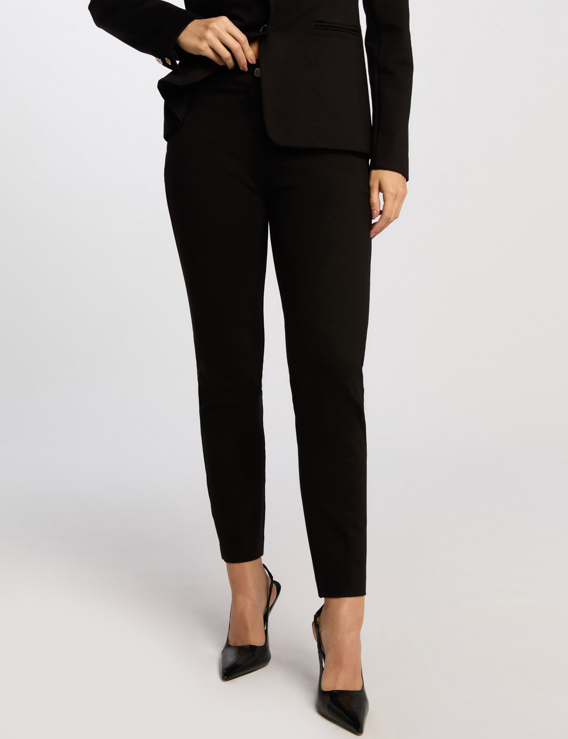 Cigarette trousers with darts black women