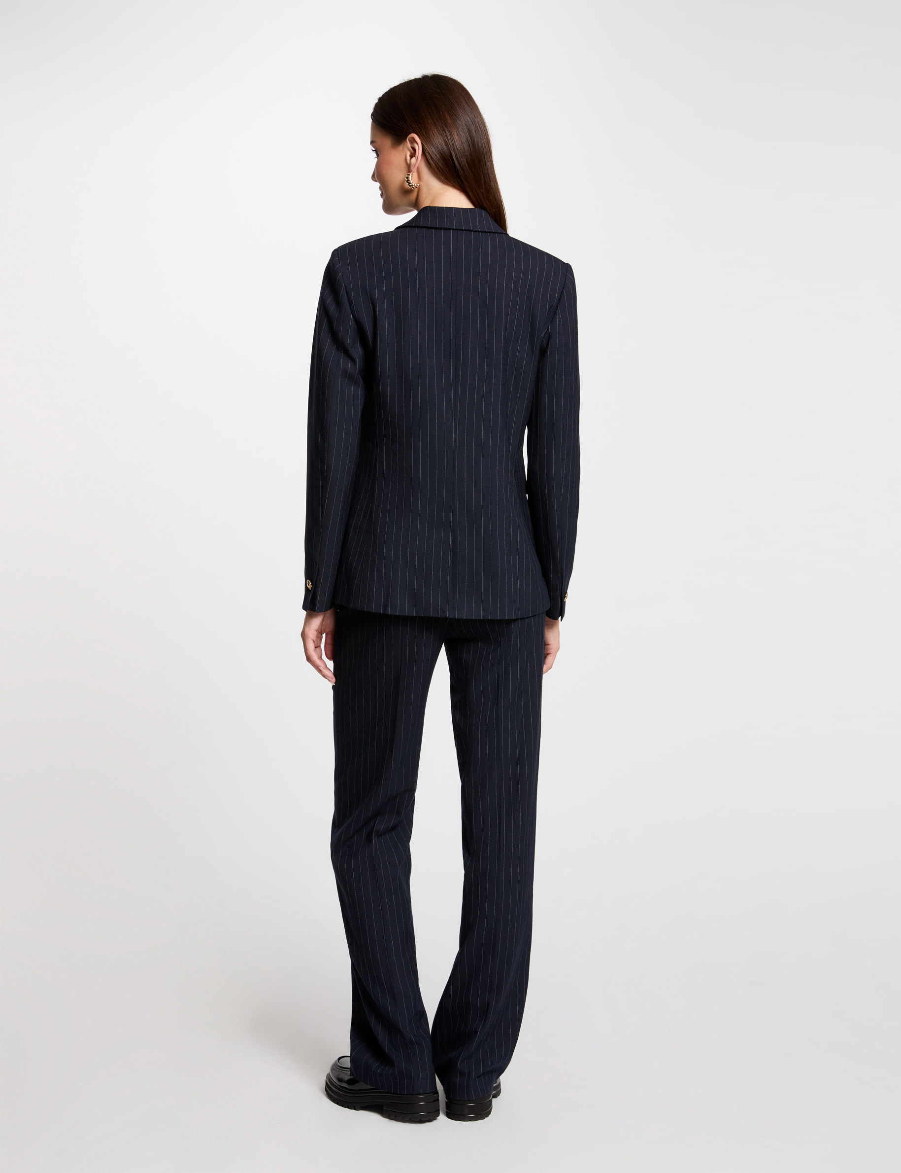 Blazer with stripes navy women