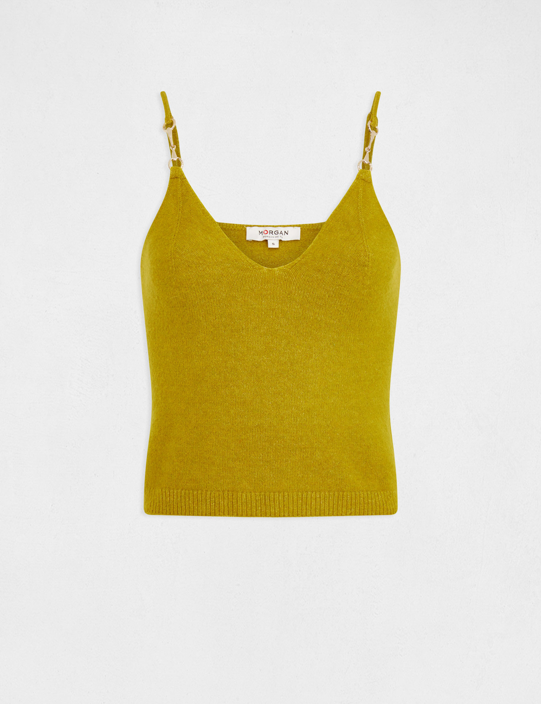 yellow crop vest