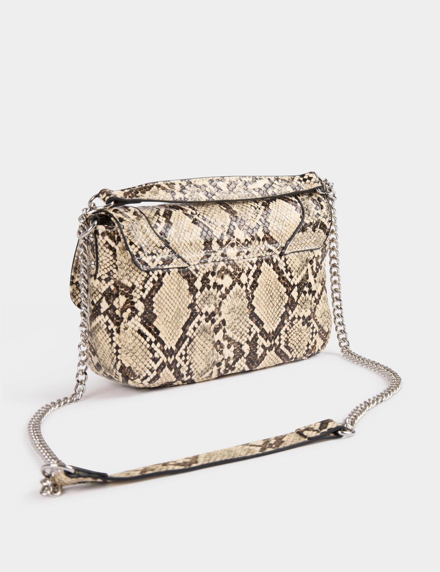 Bag snake print sand women