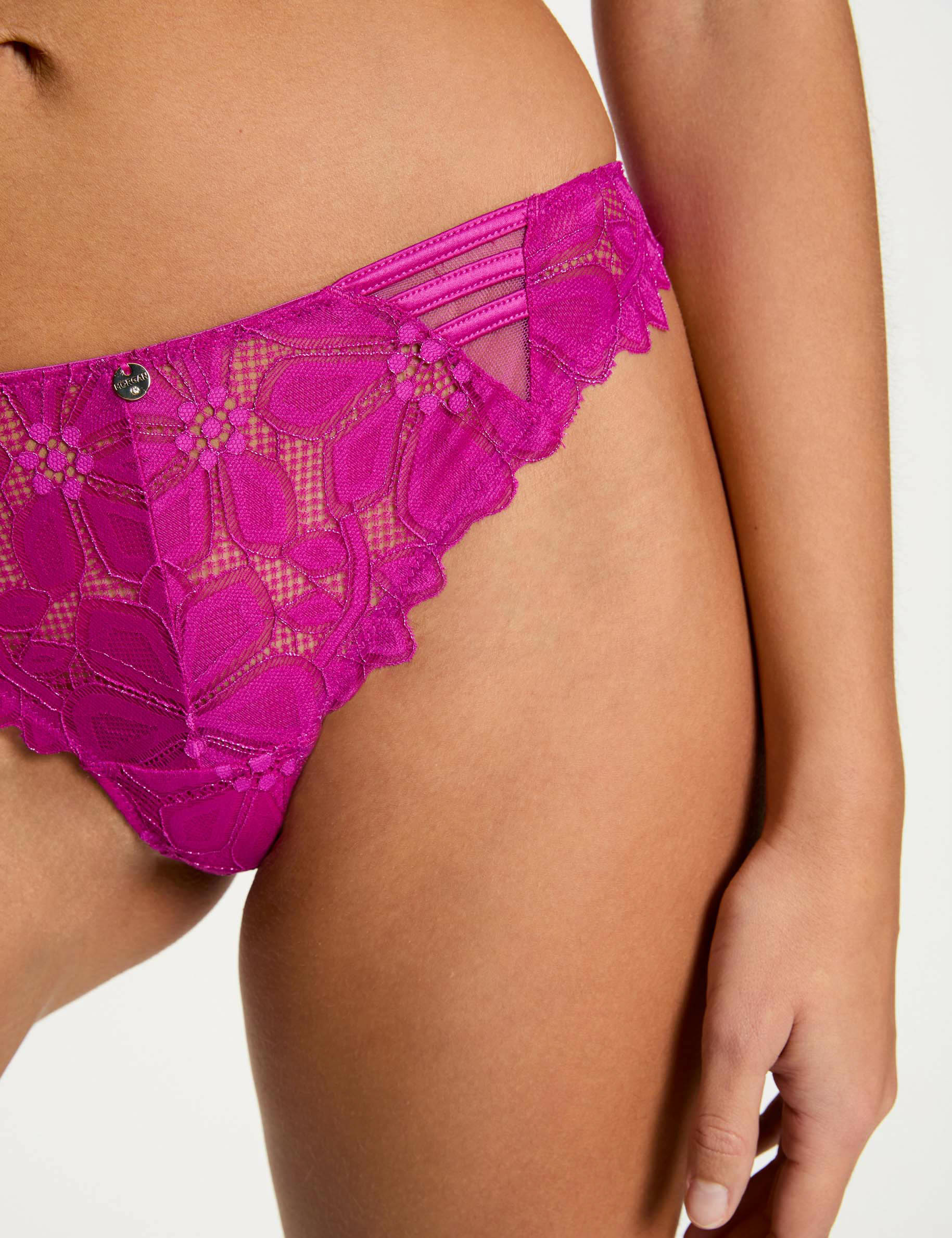 Lace Brazilian briefs purple women