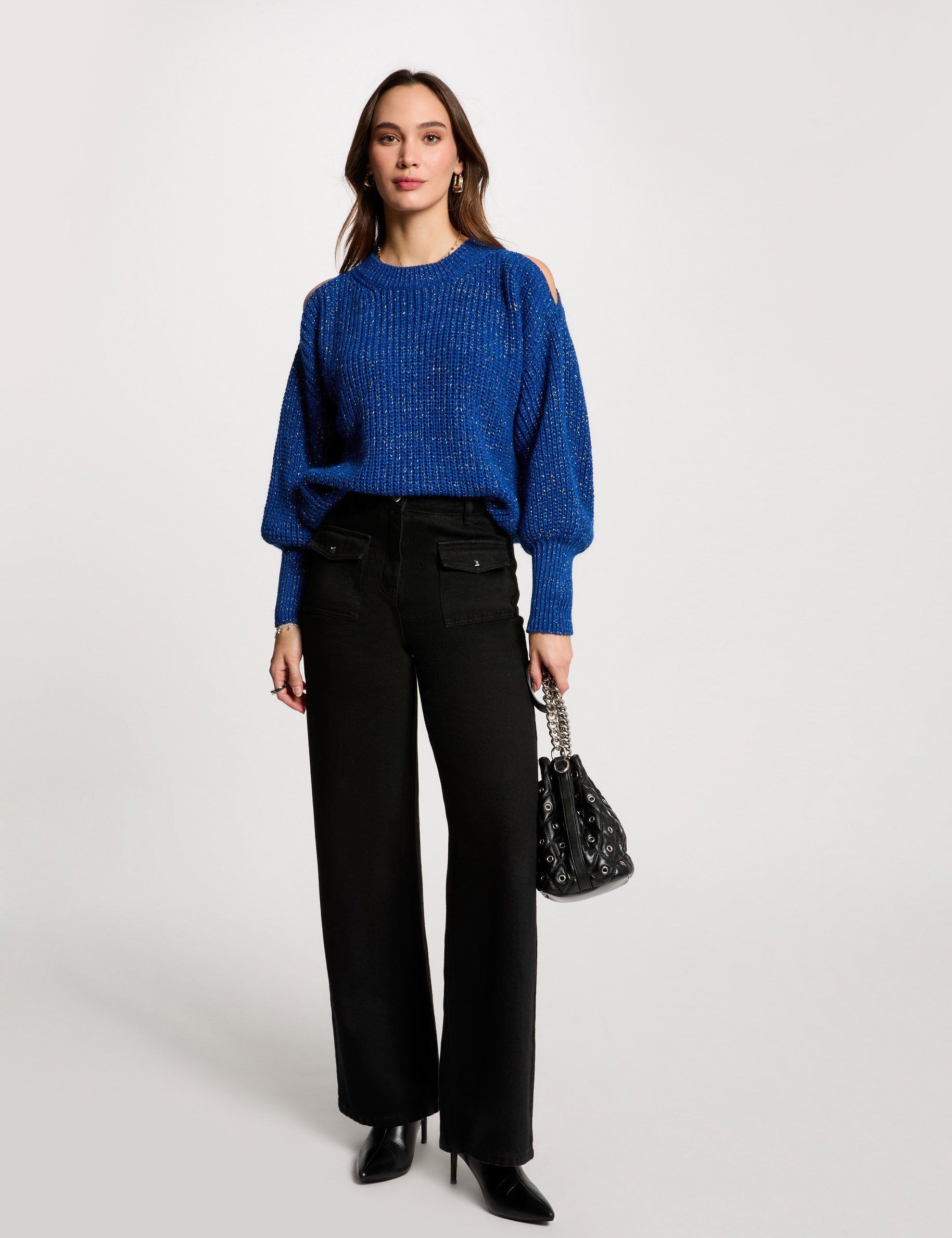 Long-sleeved jumper blue women