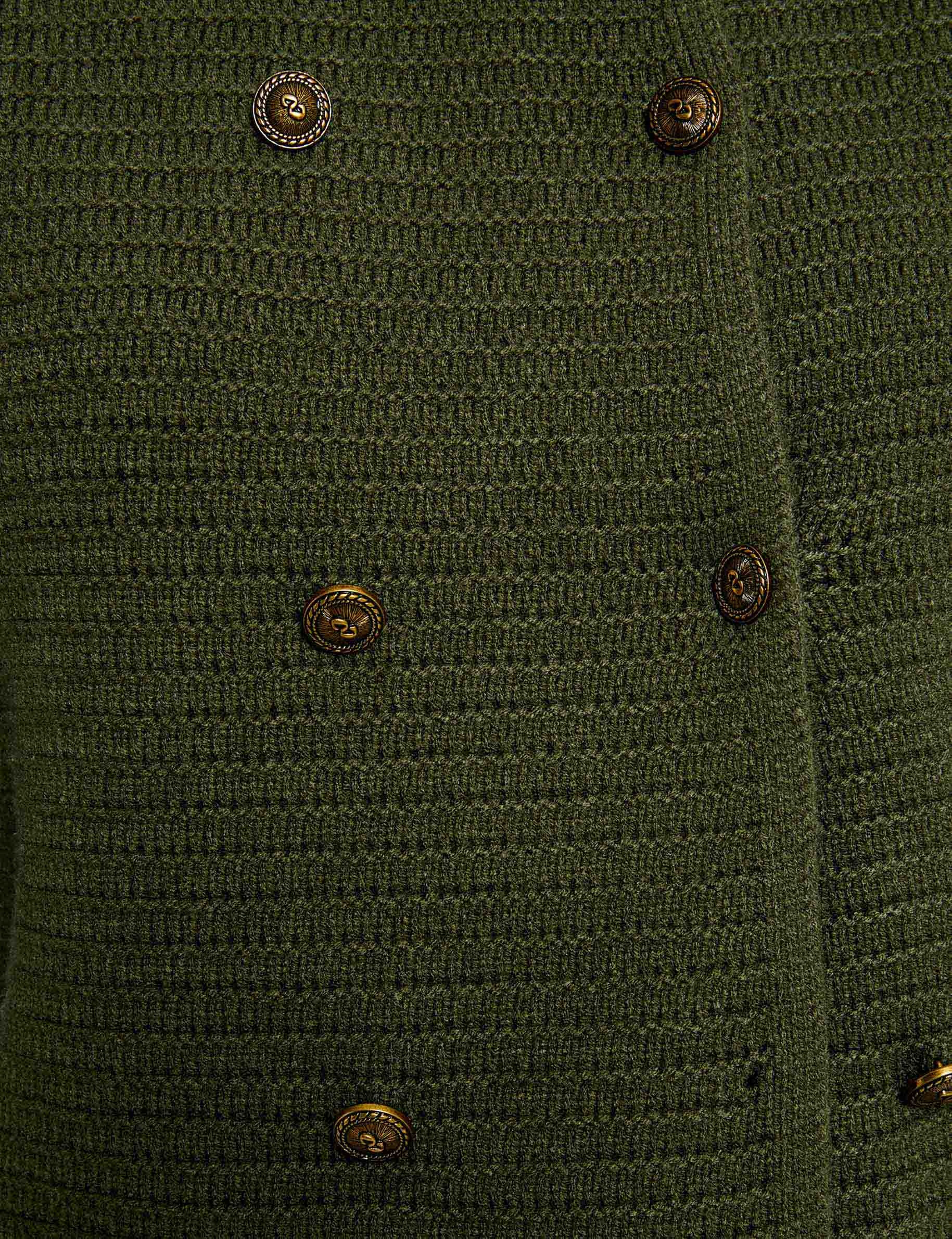 cropped buttoned jacket khaki green women null