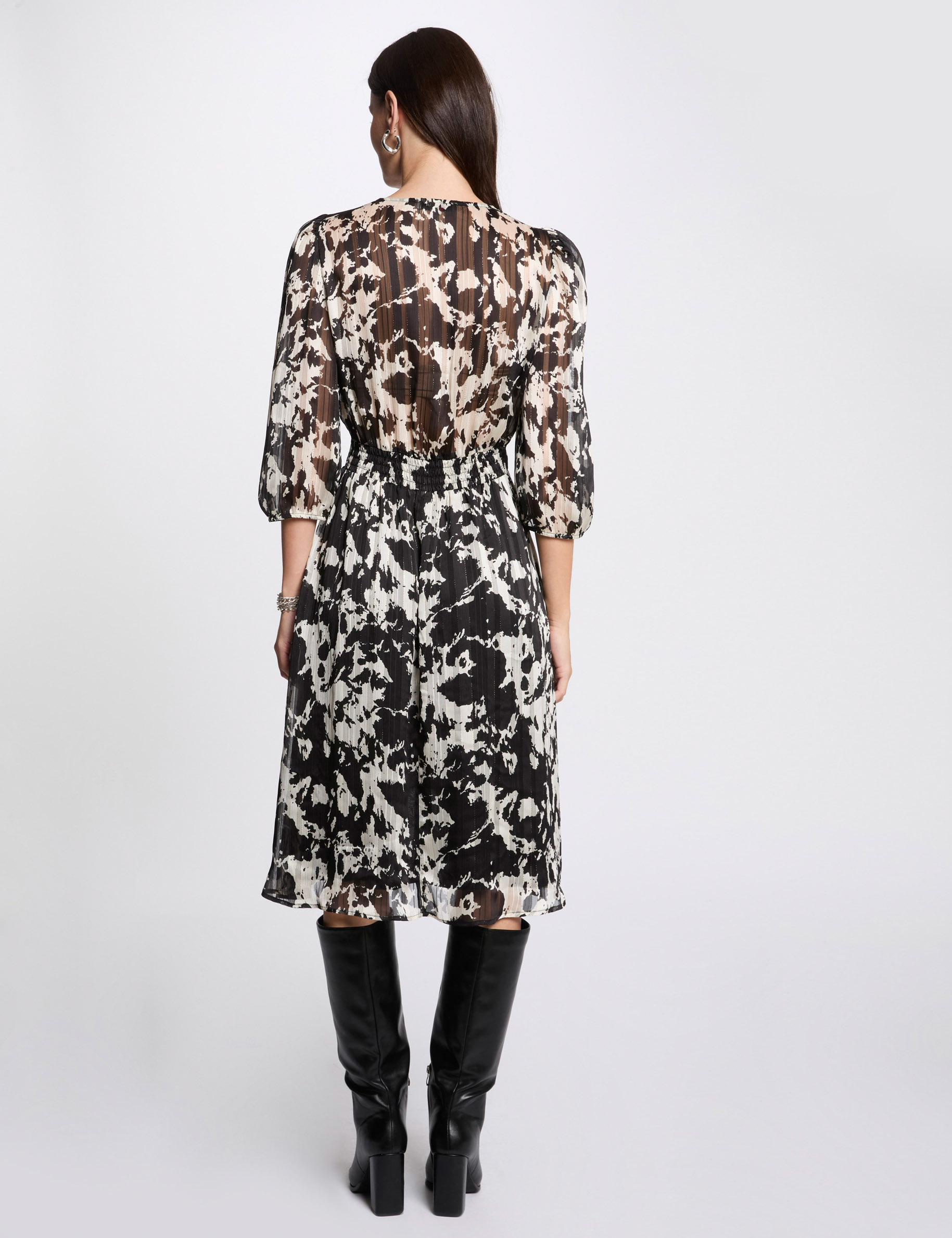 Printed A-line dress multicolor women