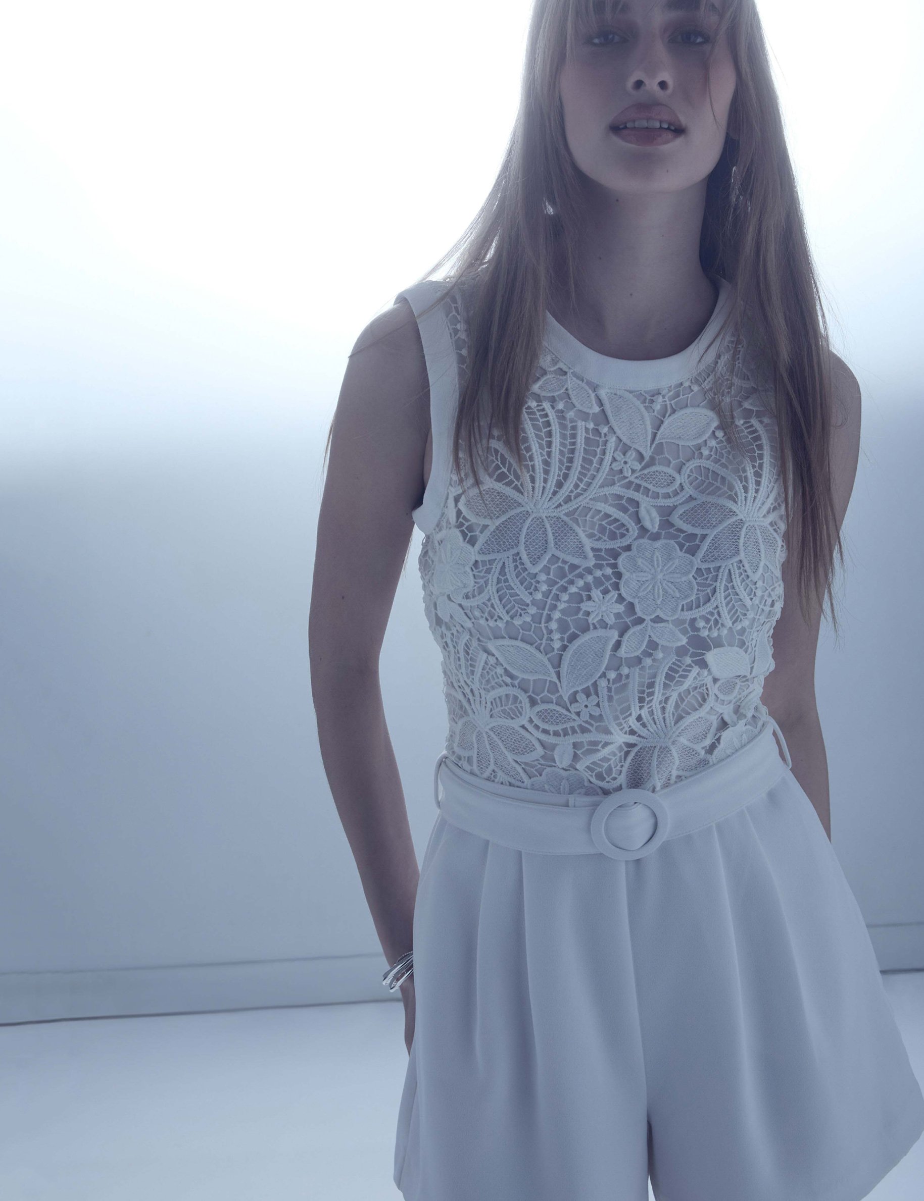 laced playsuit white women Laced playsuit white women