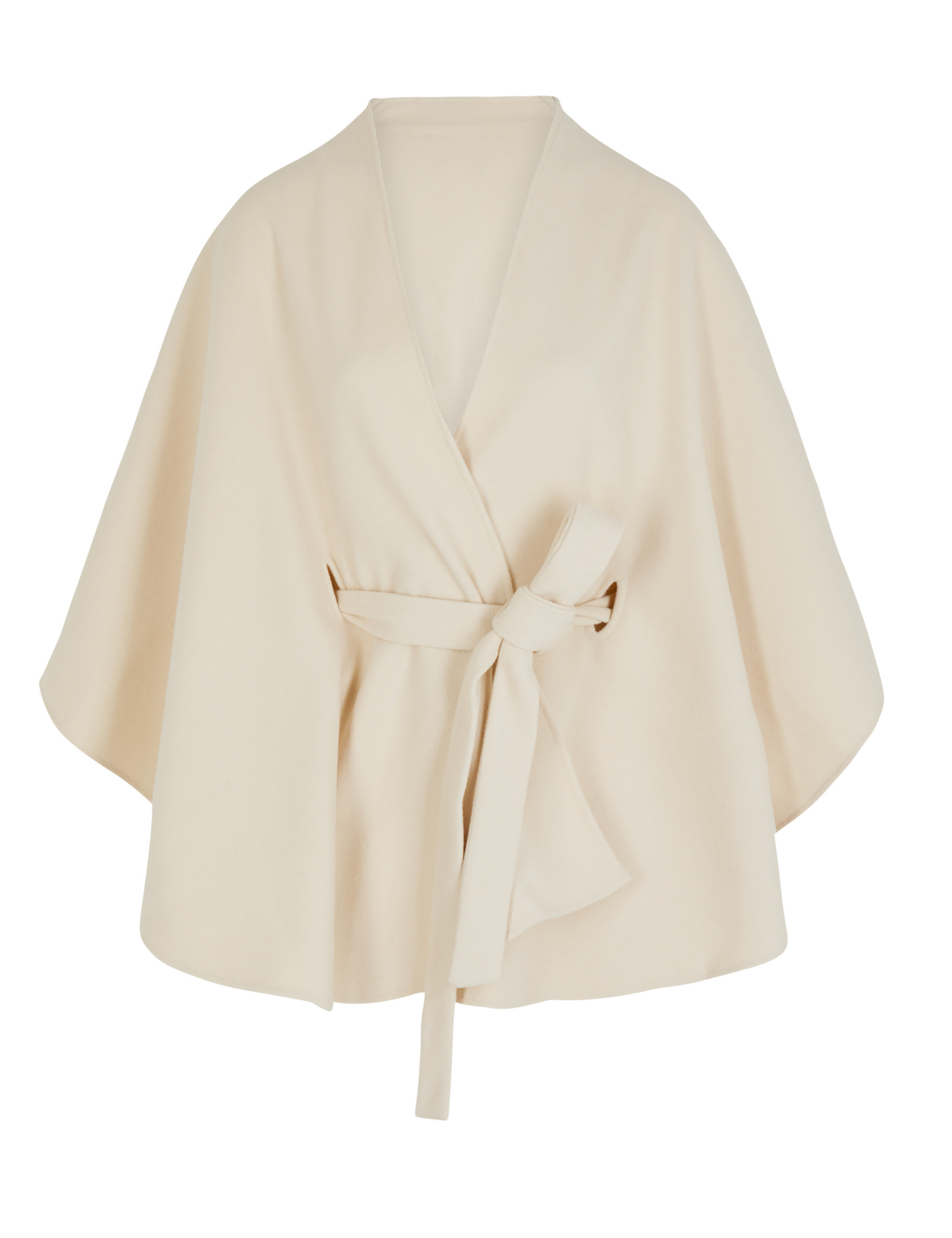 Belted cape ivory women