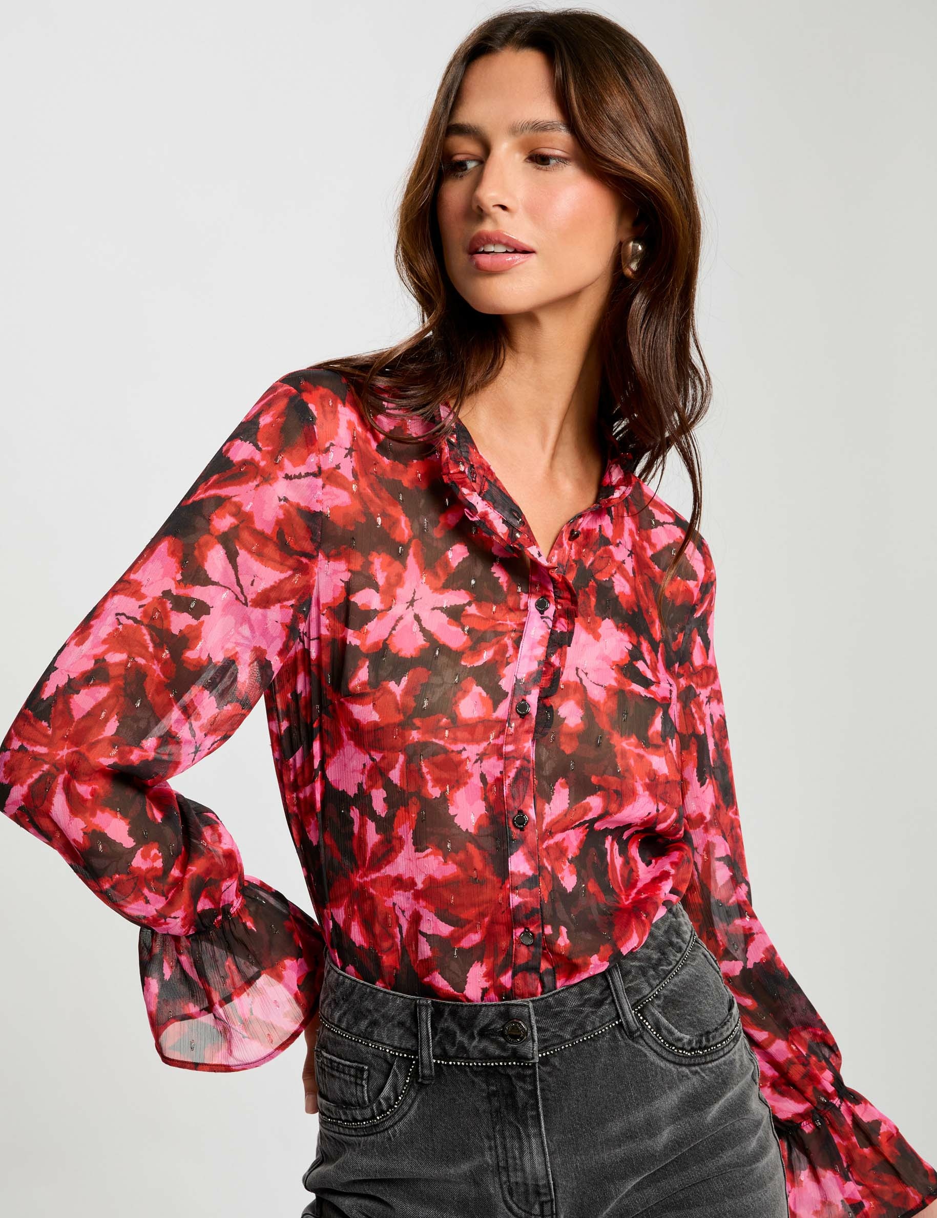 Long-sleeved shirt multicolored women