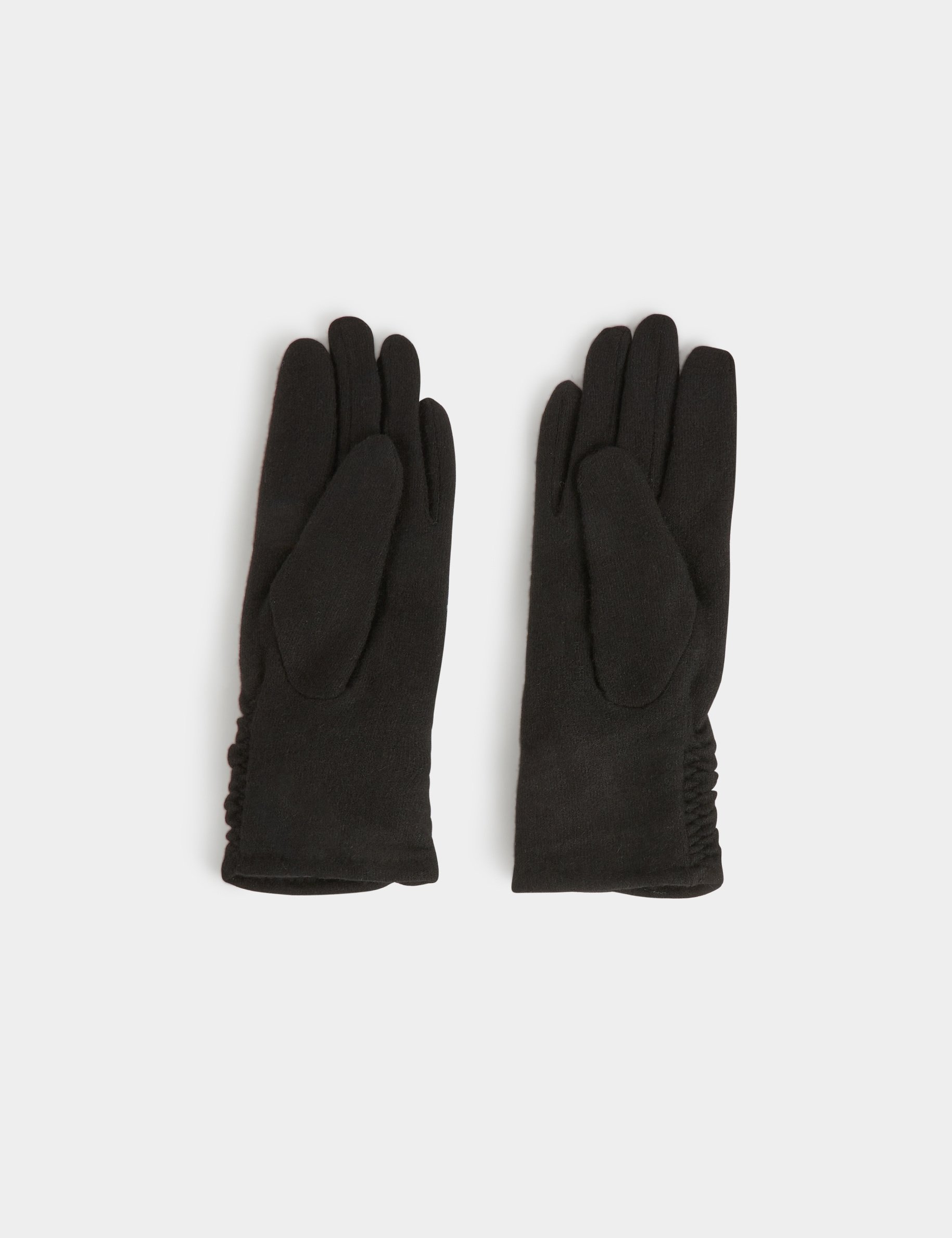 Gloves pleated details black women