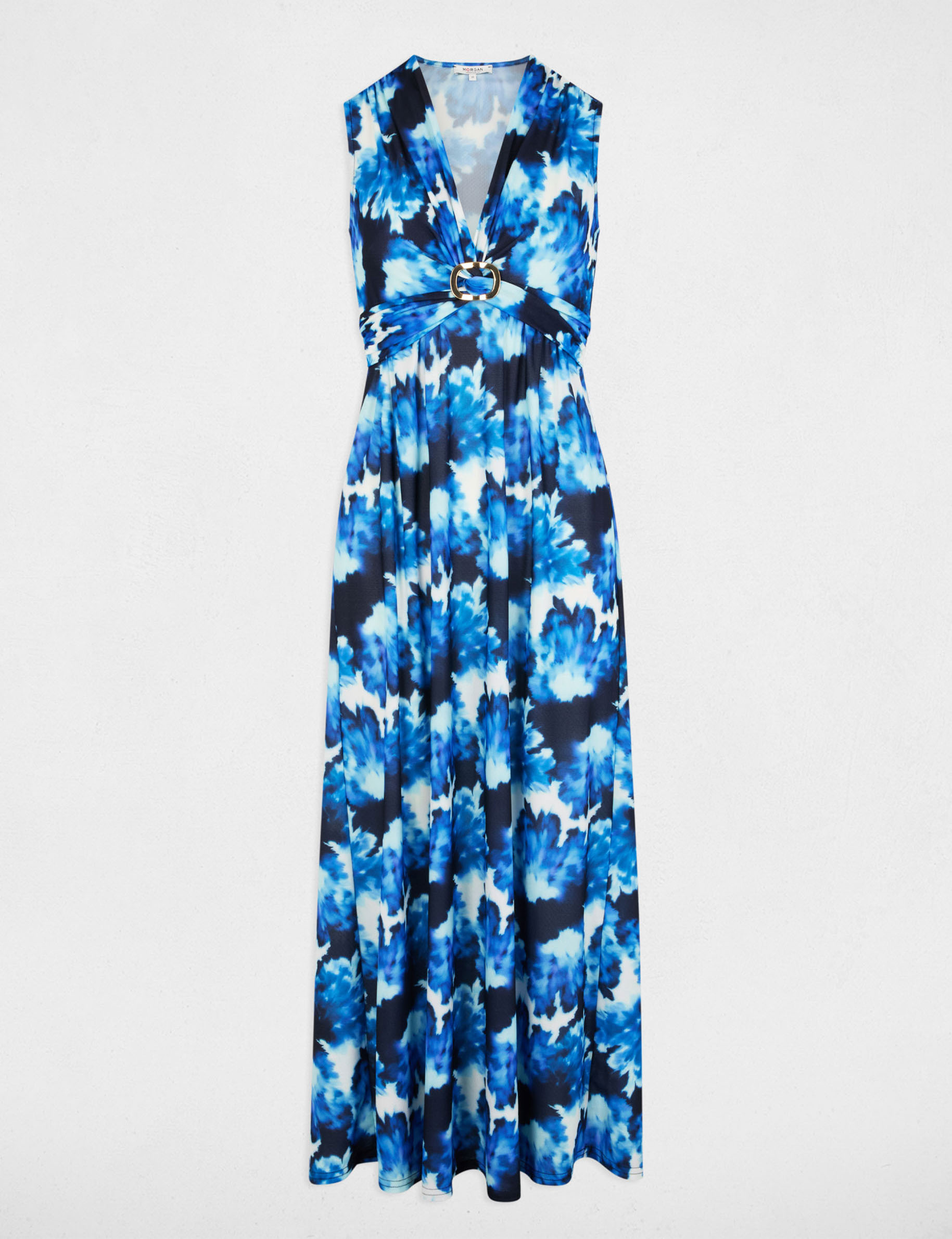 Printed maxi straight dress multicolor women