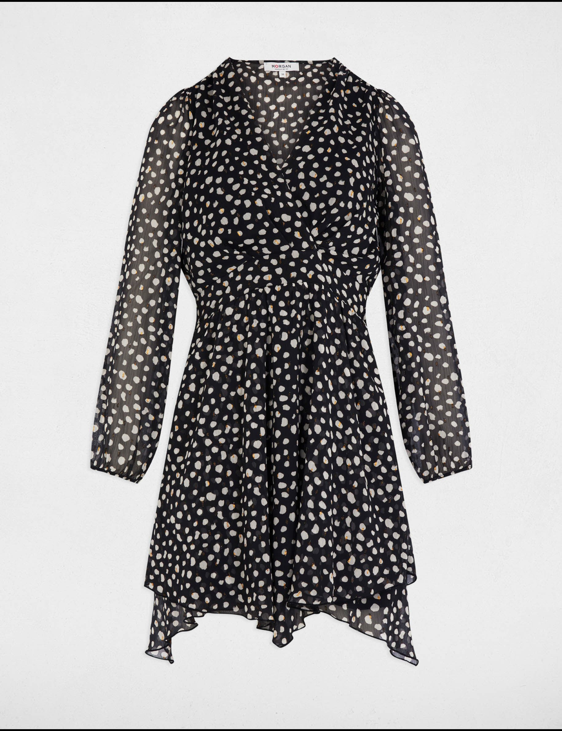 Mini A-line polka dot dress multicolor women