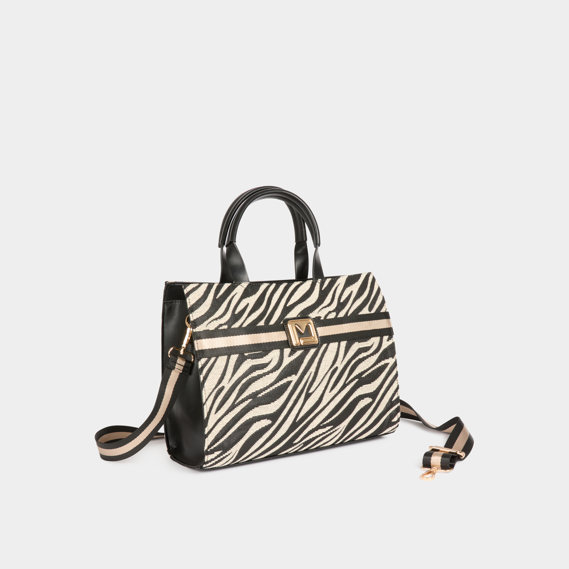 Shopper bag leopard print ivory women